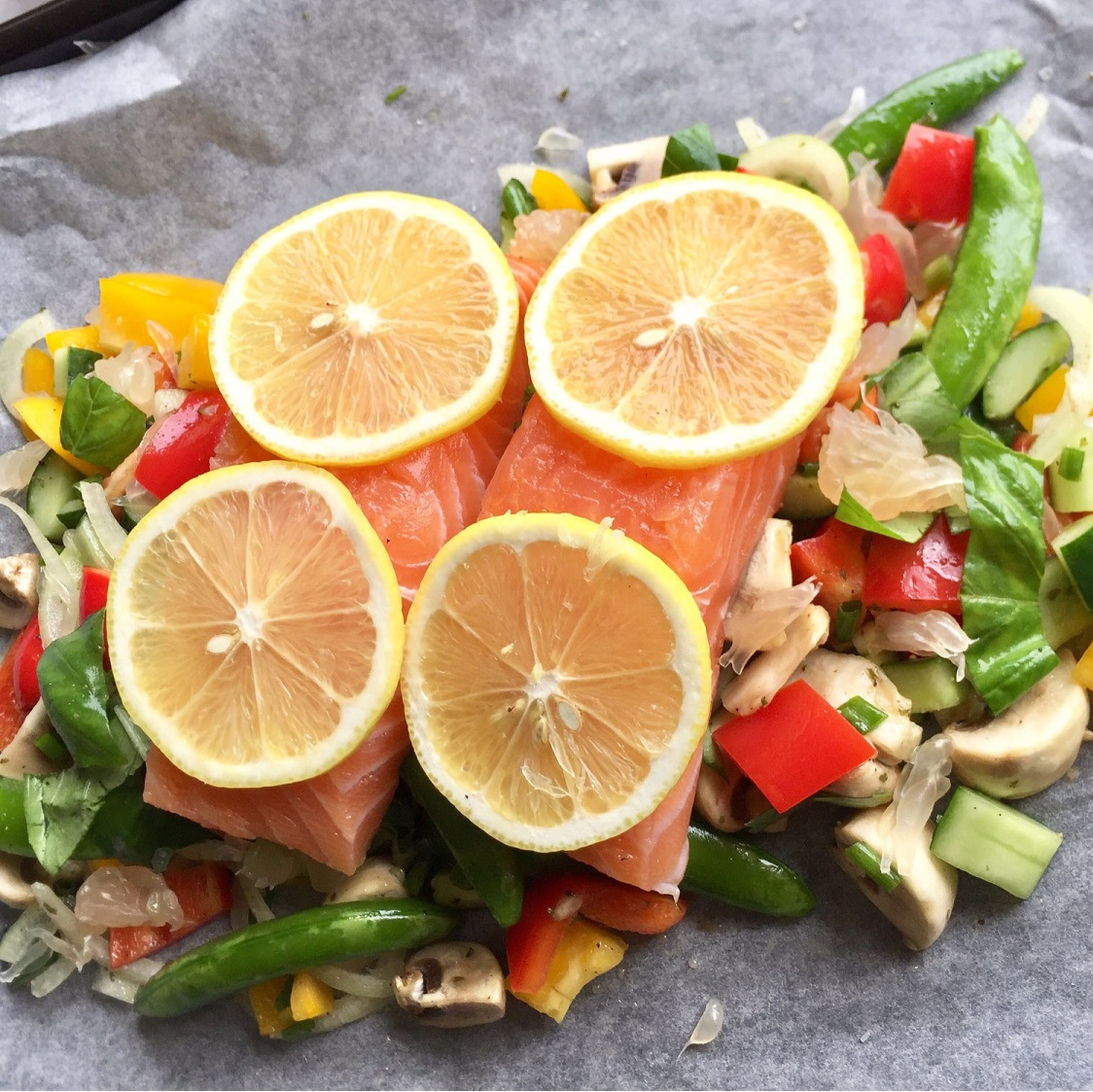 Salmon in parchment