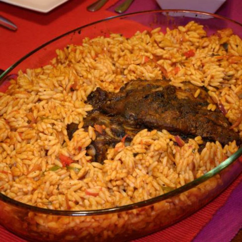 Dukkah-baked Lamb with Orzo