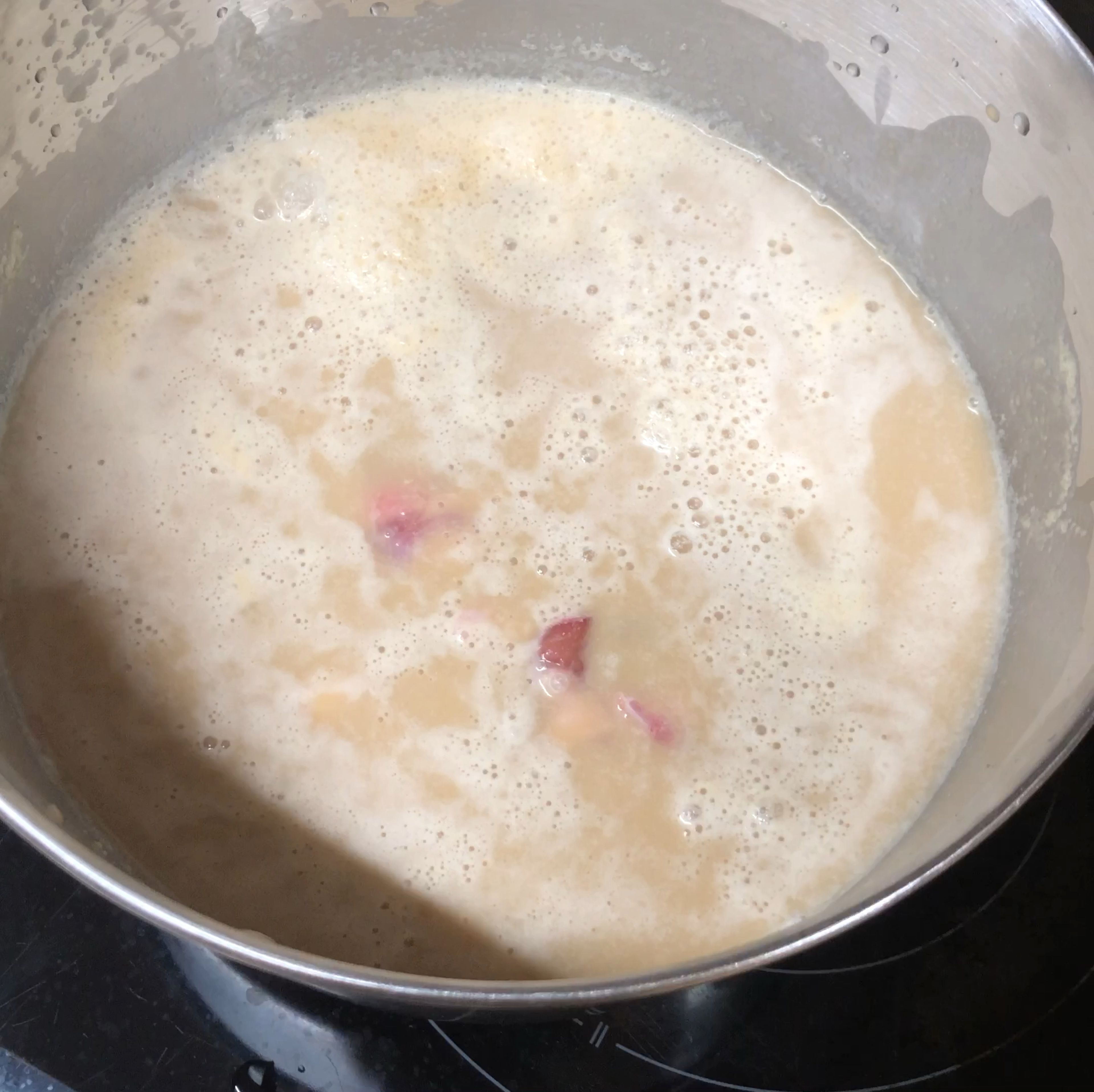 Make the brine using the ingredients above. You can change up the quantities to something that is very salty but still tastes pretty good. Place the chicken in the brine and leave covered in the fridge overnight or for at minimum 6 hours.