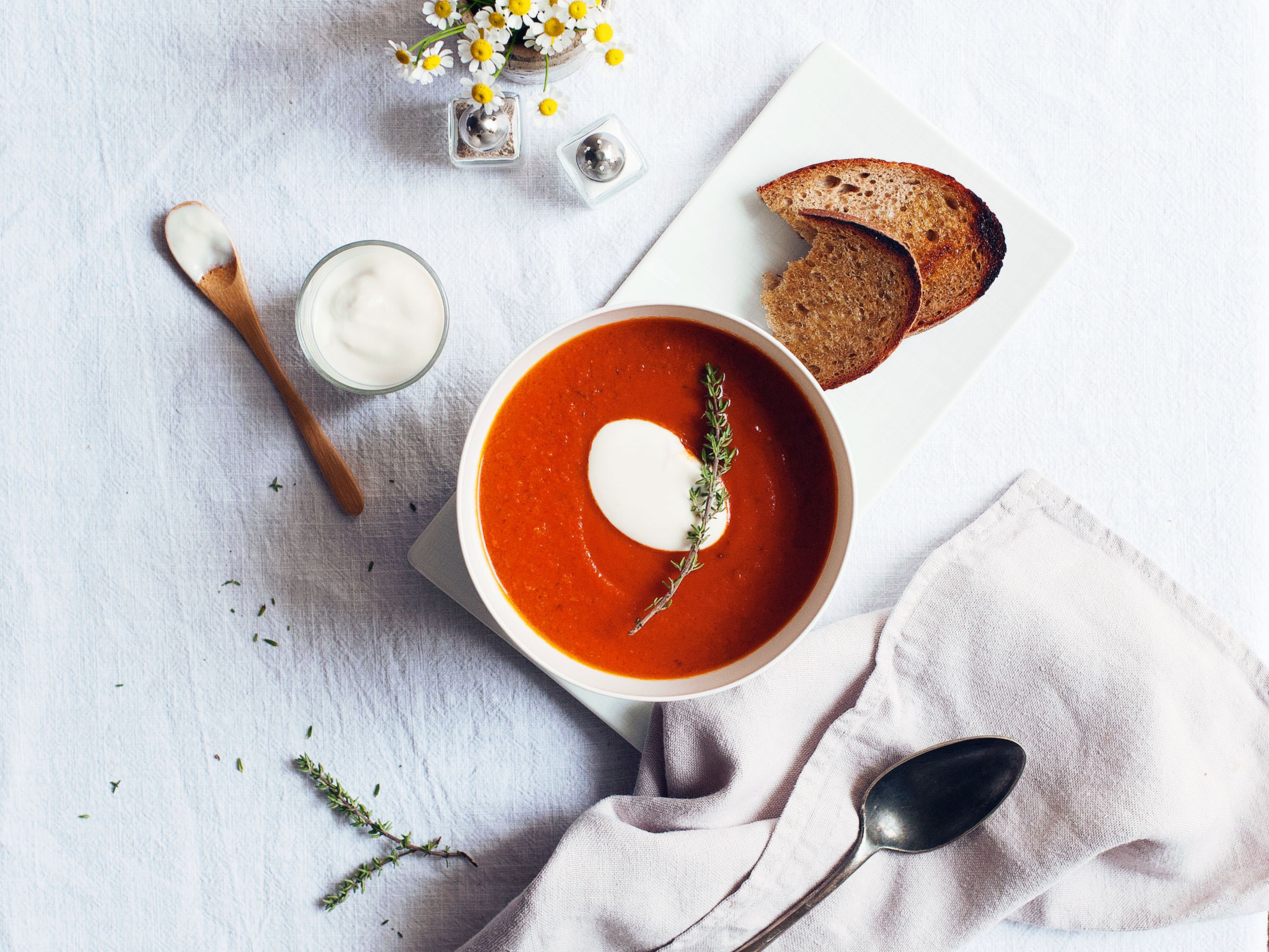 Schnelle Tomatensuppe