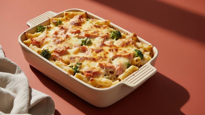 Nudel-Lachs-Auflauf mit Brokkoli: leckere Alltagsküche