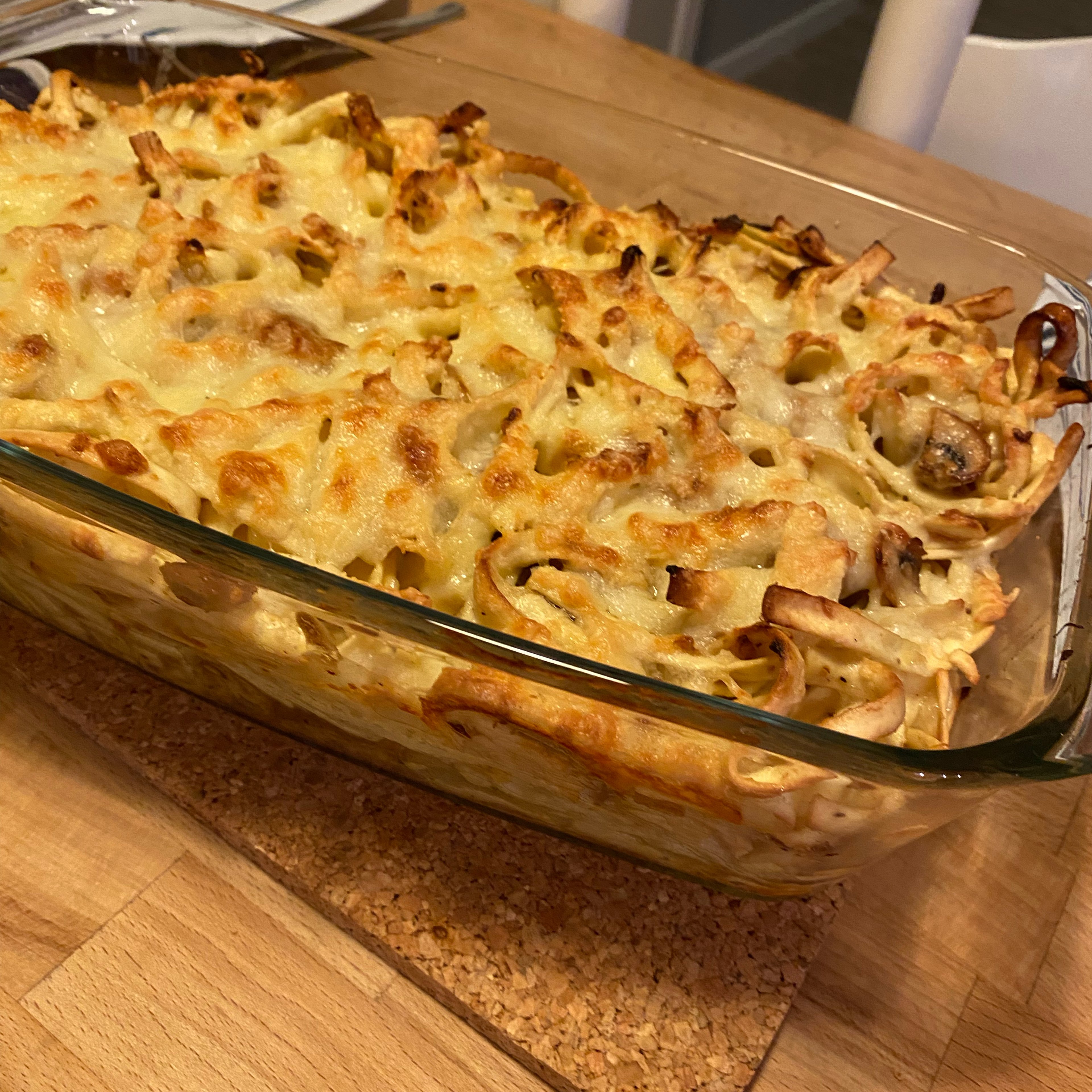 Spätzle Auflauf mit Zwiebeln, Pilzen und Käse | Rezept | Kitchen Stories