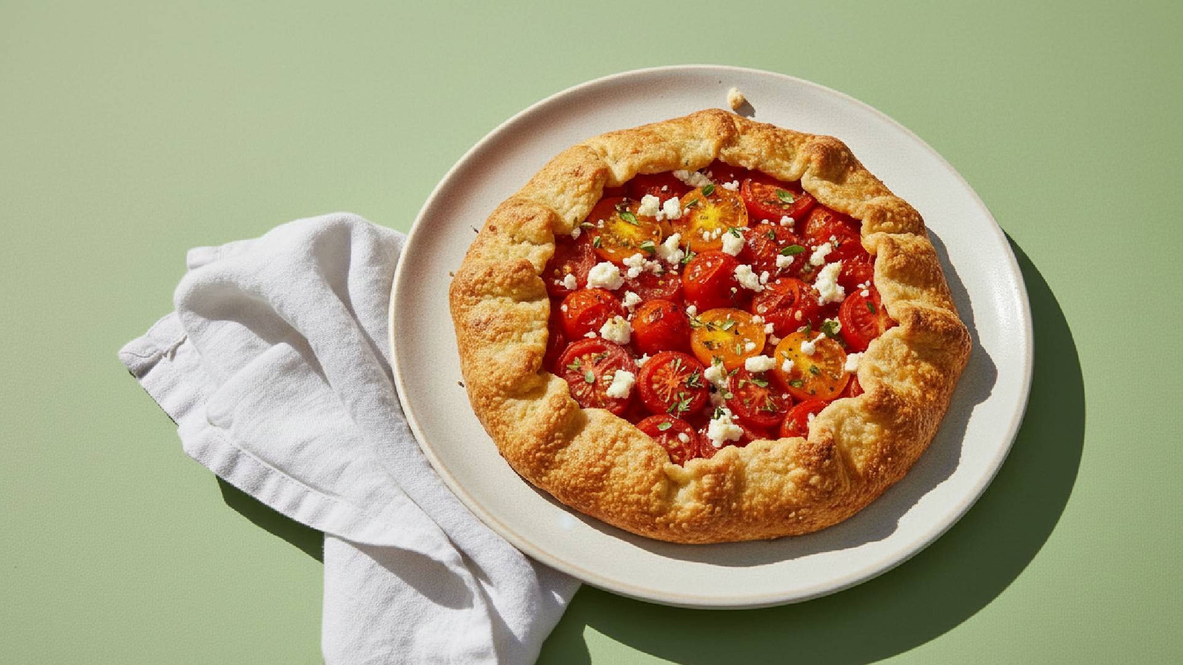 Knusprige Tomaten-Feta-Galette für entspannte Abende