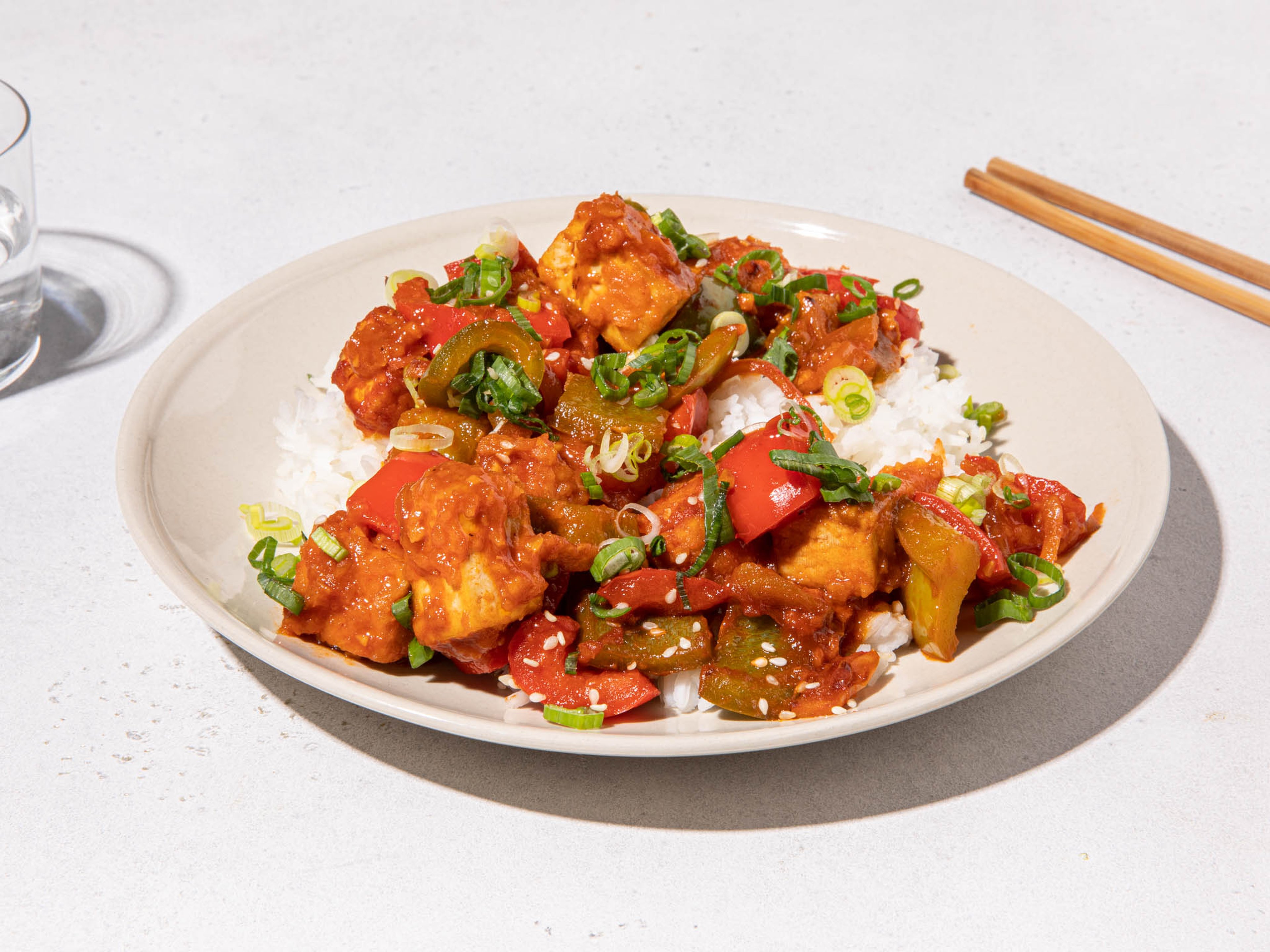 Sweet and sour tofu