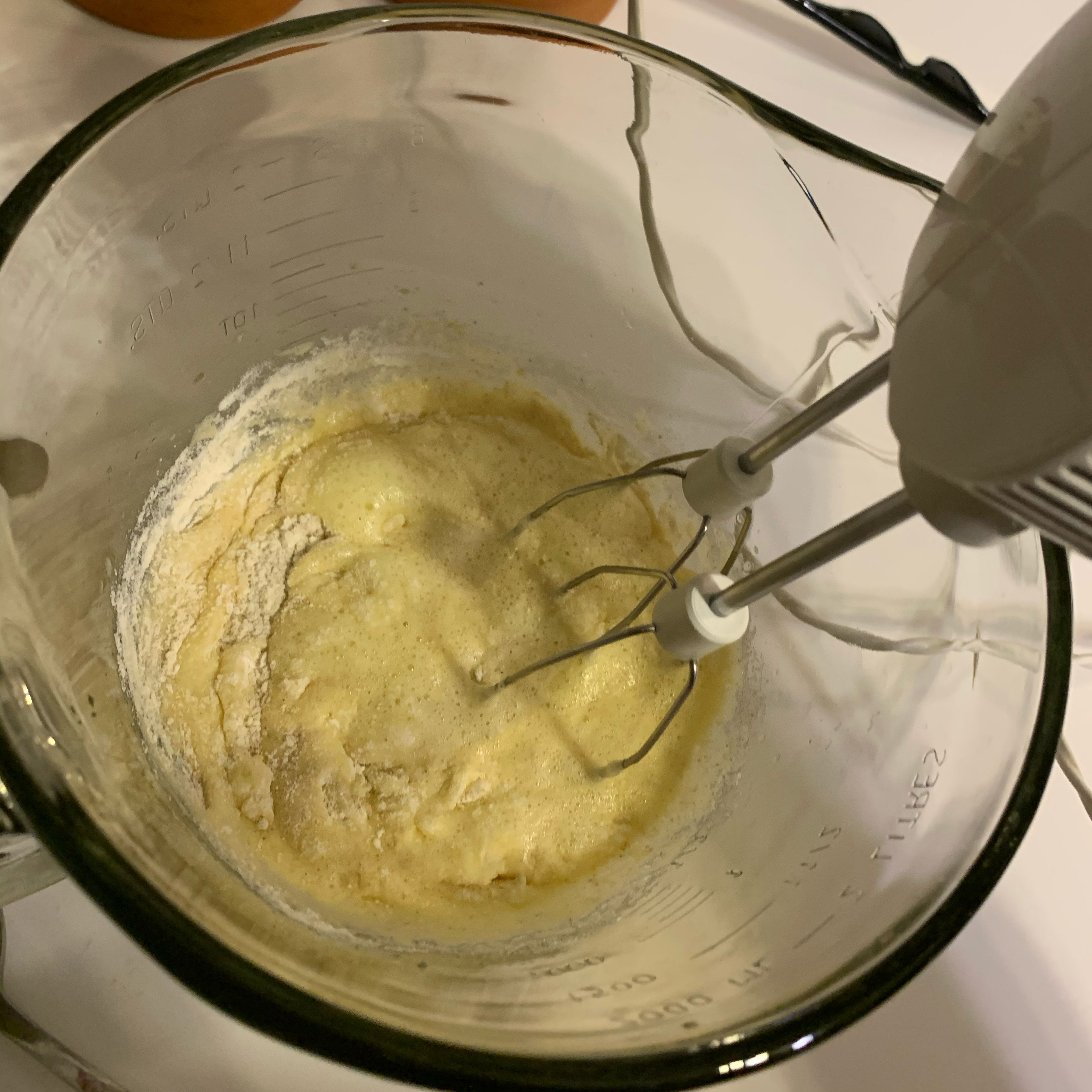 Add flour and continue to whisk