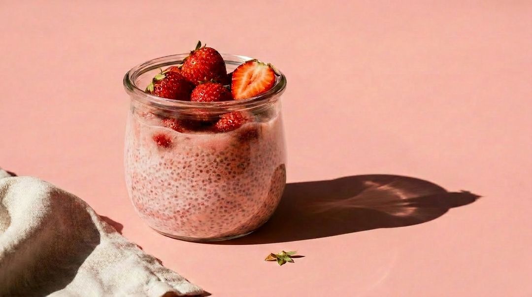 Erdbeer-Rhabarber-Chiapudding