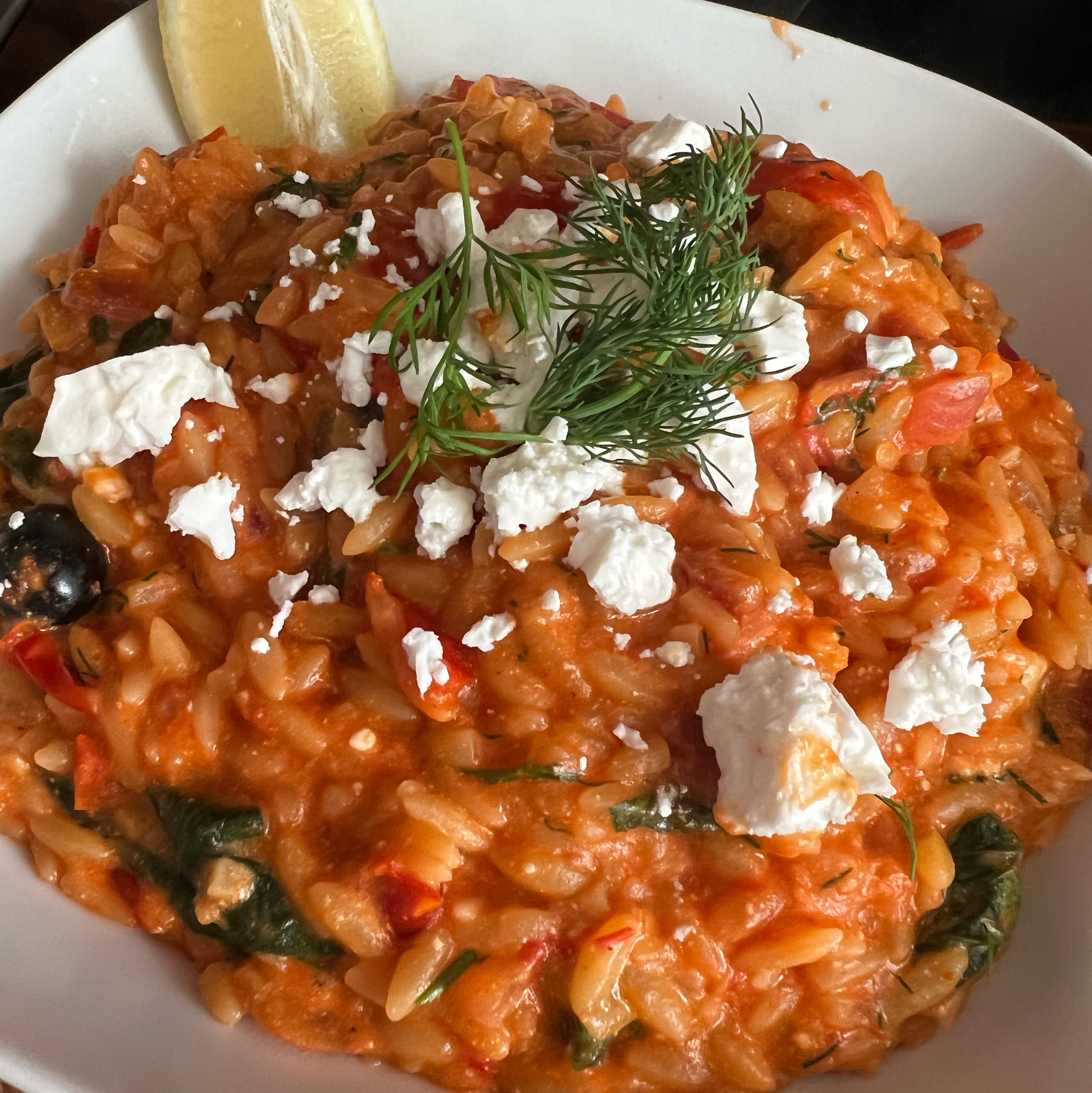 Tomato, Dill, Olive & Feta Orzo