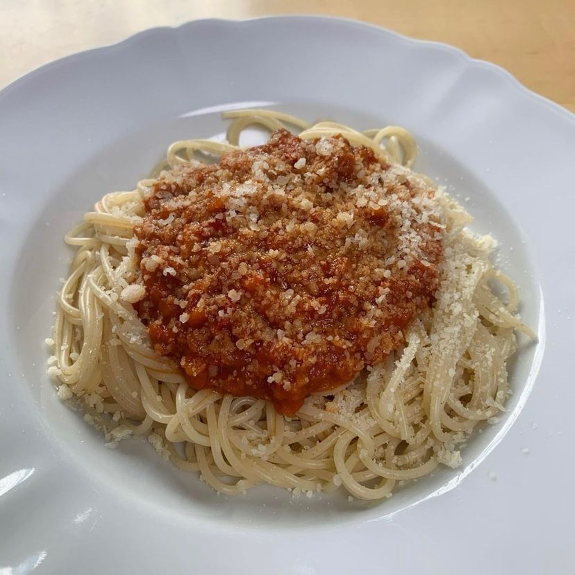 Spaghetti mit Linsen-Bolognese
