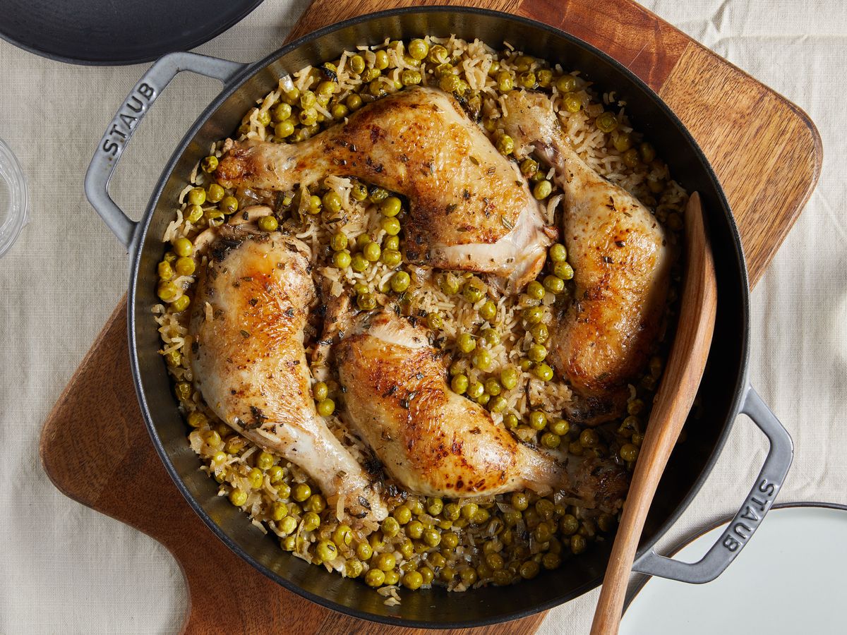 One-pan herby chicken and rice skillet | Recipe | Kitchen Stories