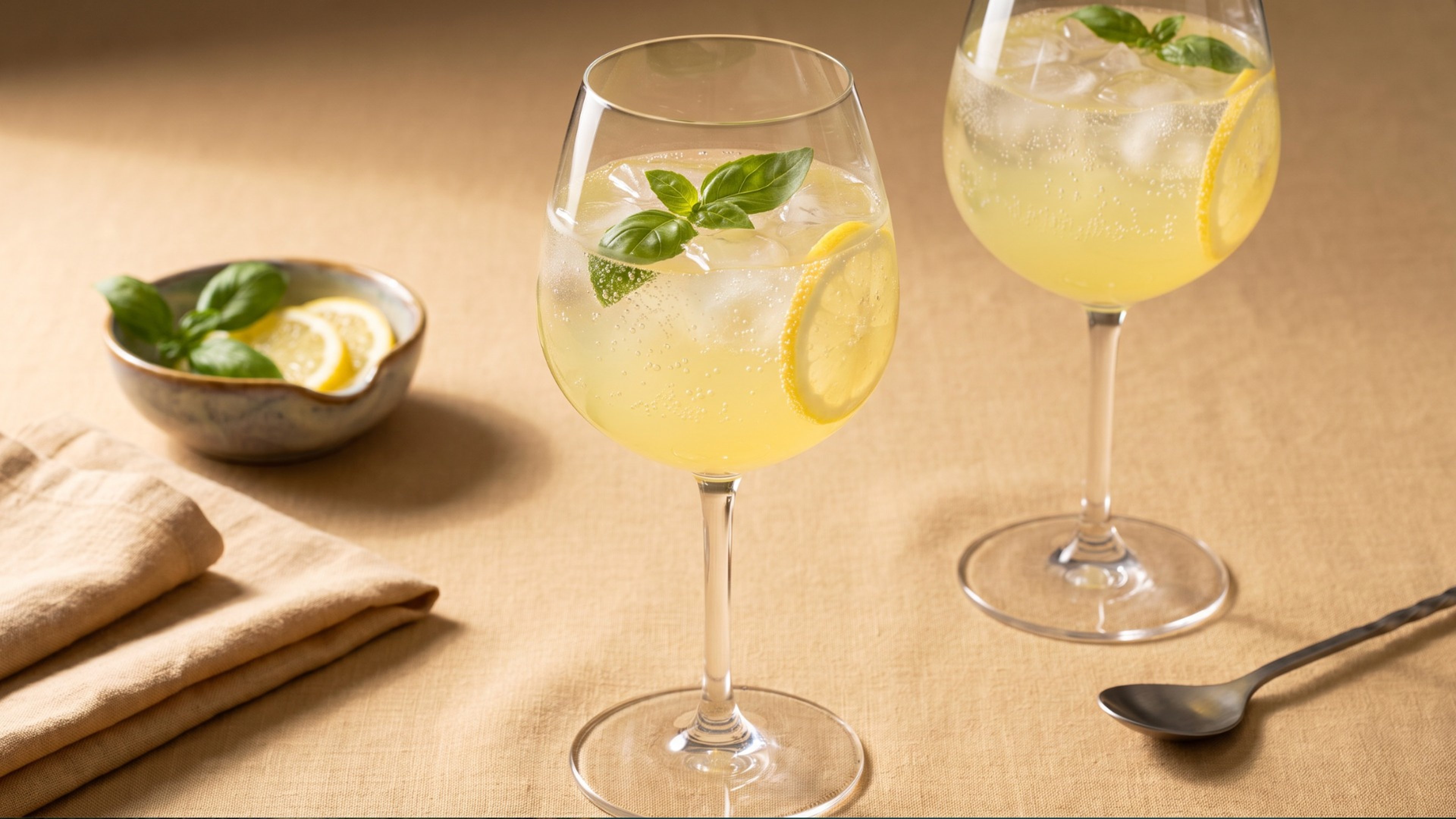 Alkoholfreier Limoncello-Spritz für warme Sommerabende