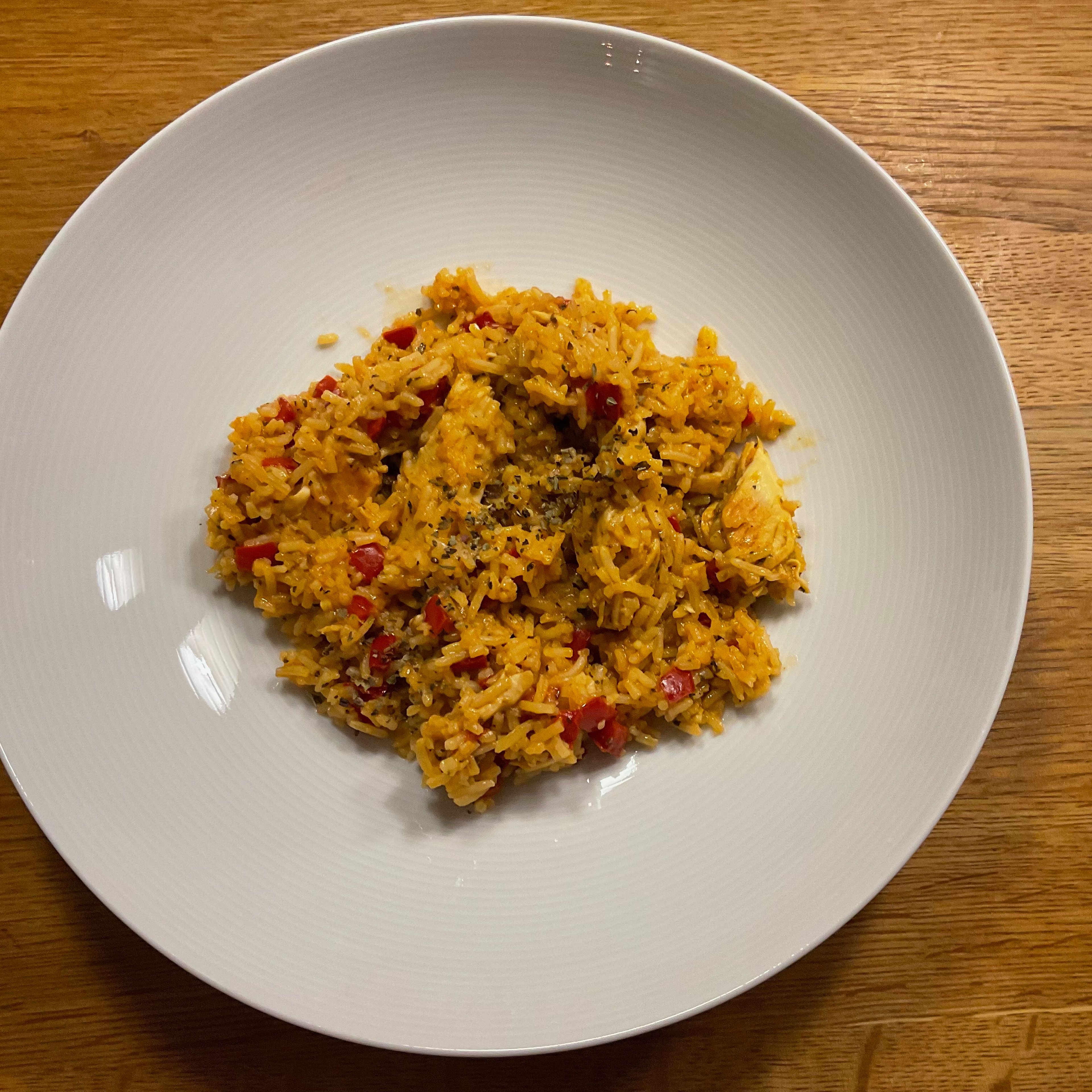 Gebratener Reis mit Hähnchen