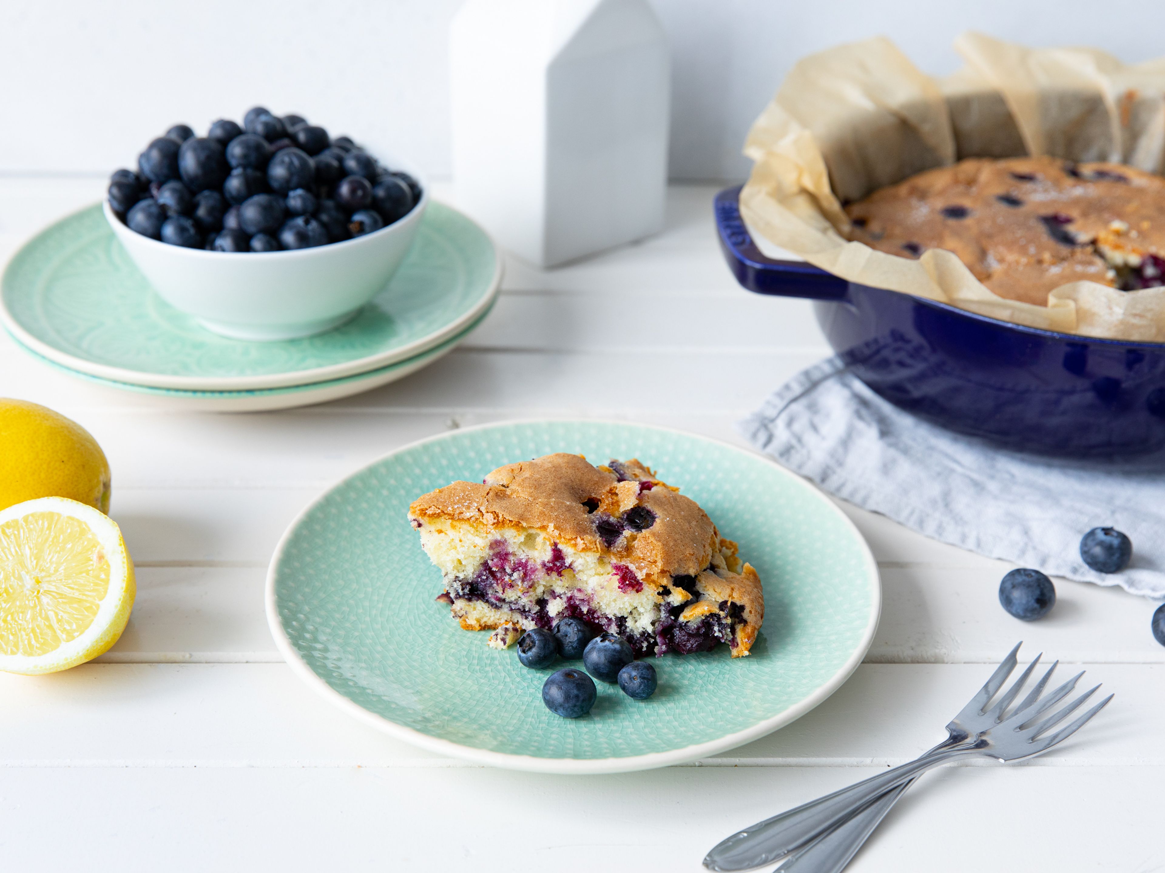 Buttermilk blueberry breakfast cake