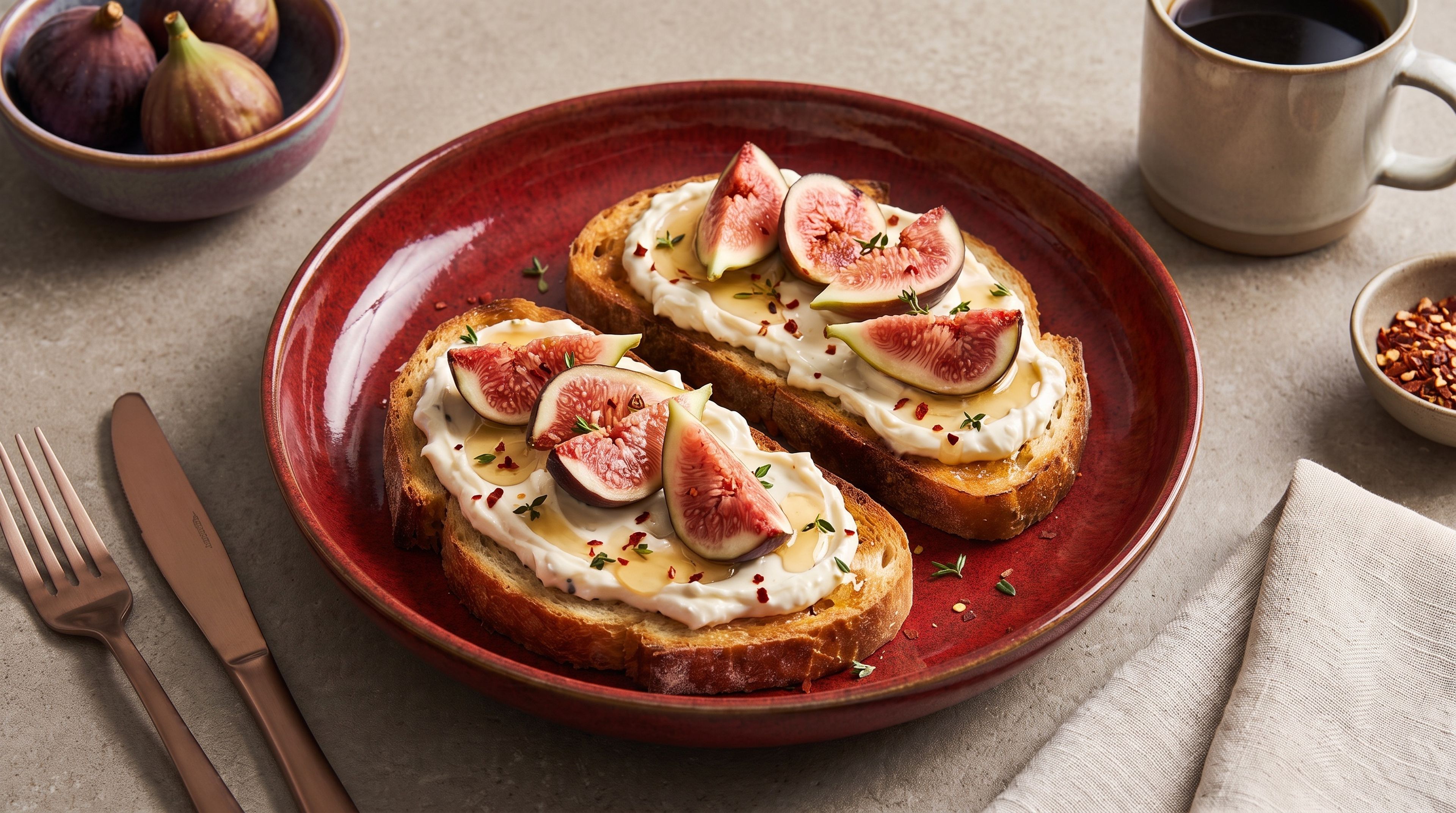 Der Morgen schmeckt ab sofort nach geröstetem Brot, Feigen und cremigem Honig-Thymian-Aufstrich