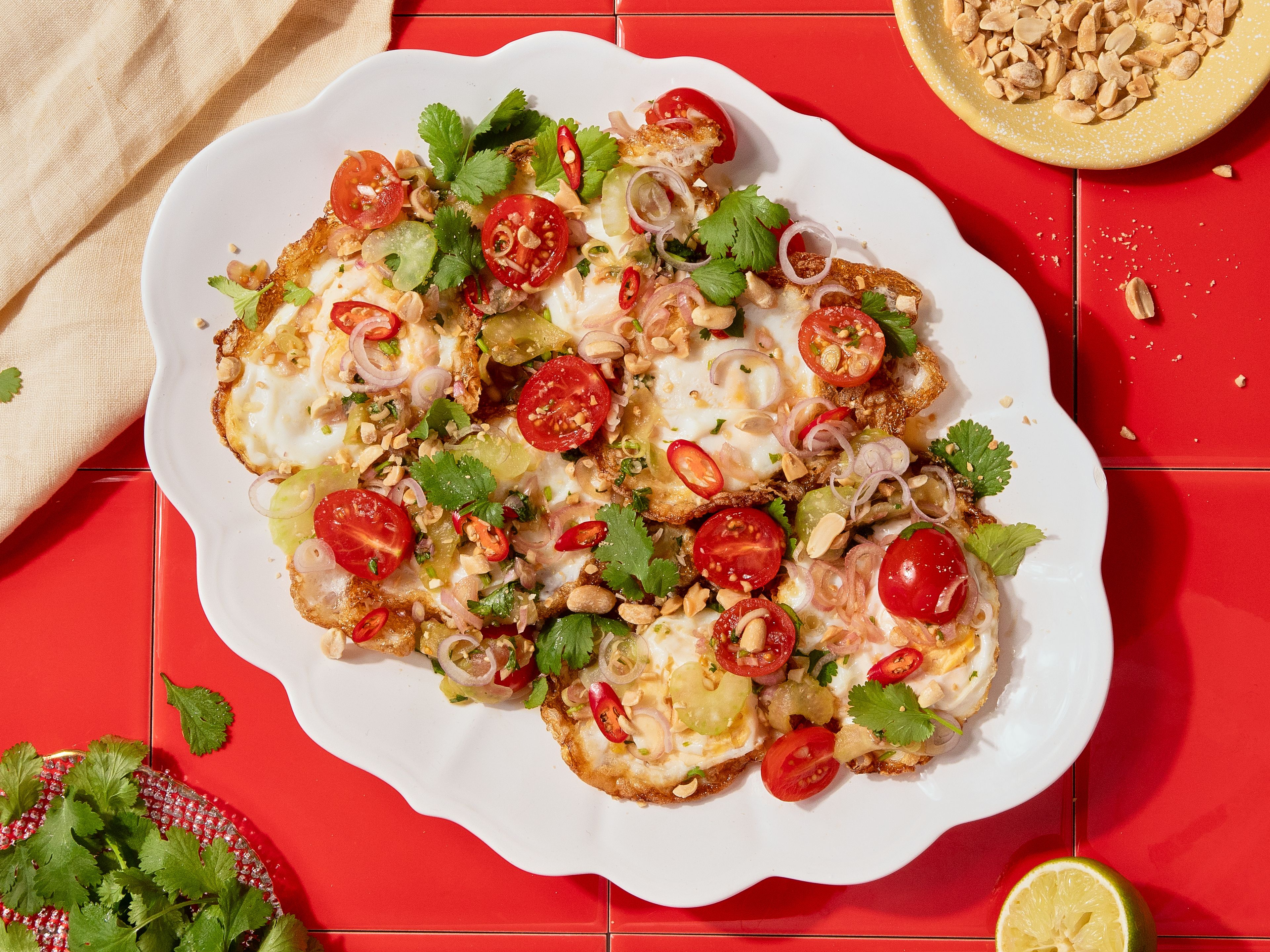 Thai fried egg salad  (Yum Khai Dao)