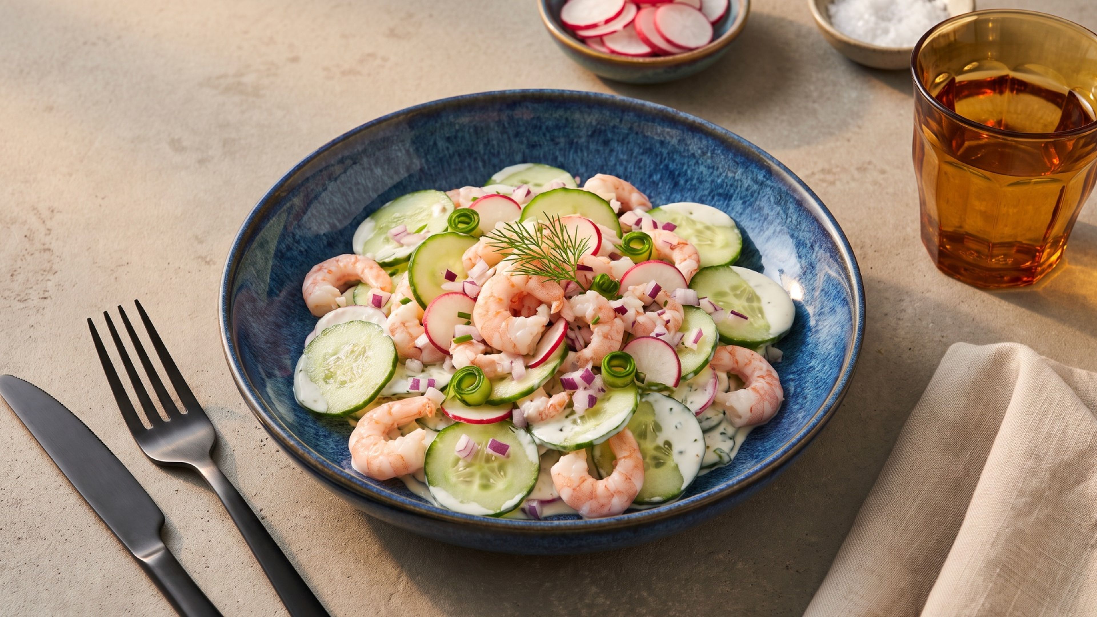 Krabbensalat mit Gurken