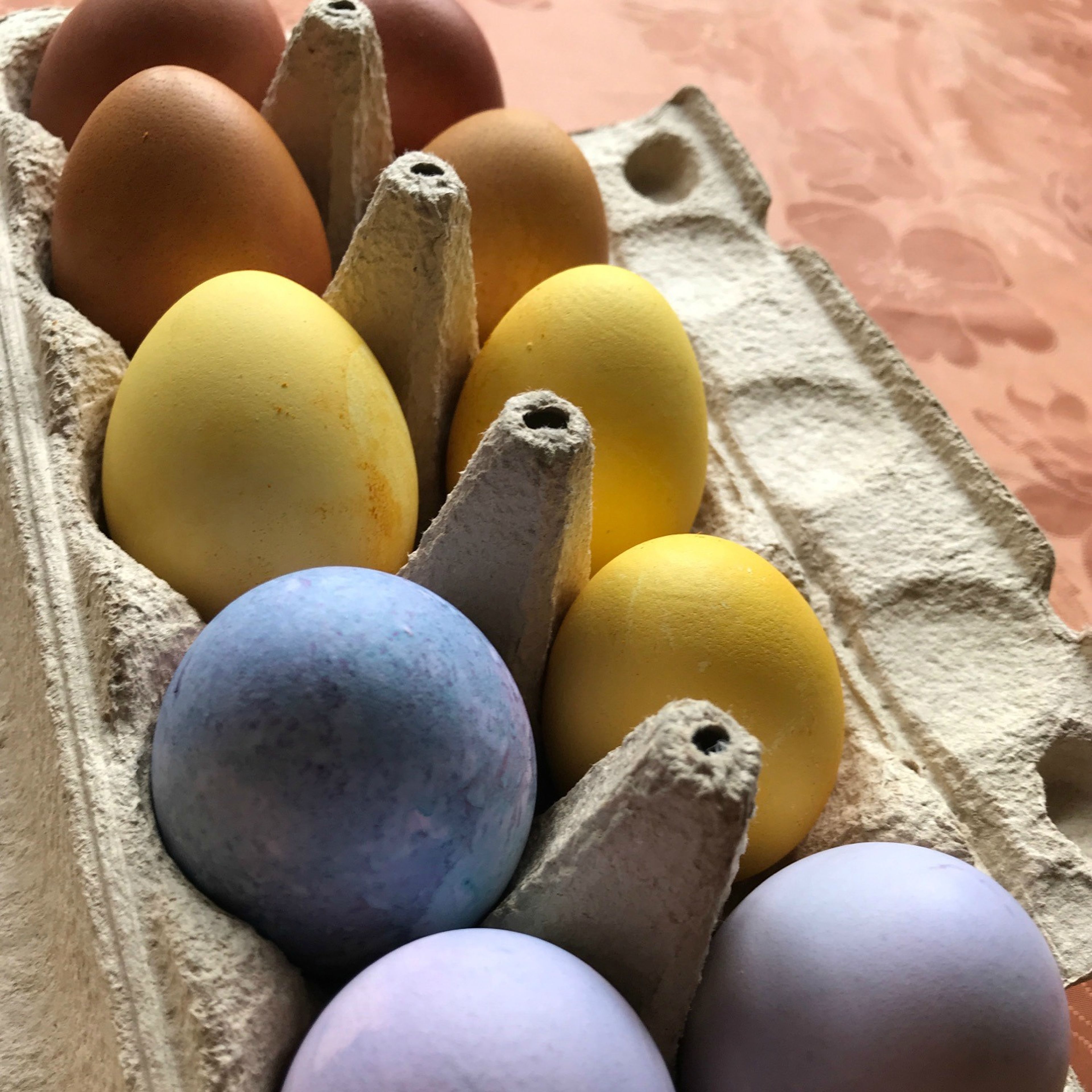 Naturally dyed Easter eggs