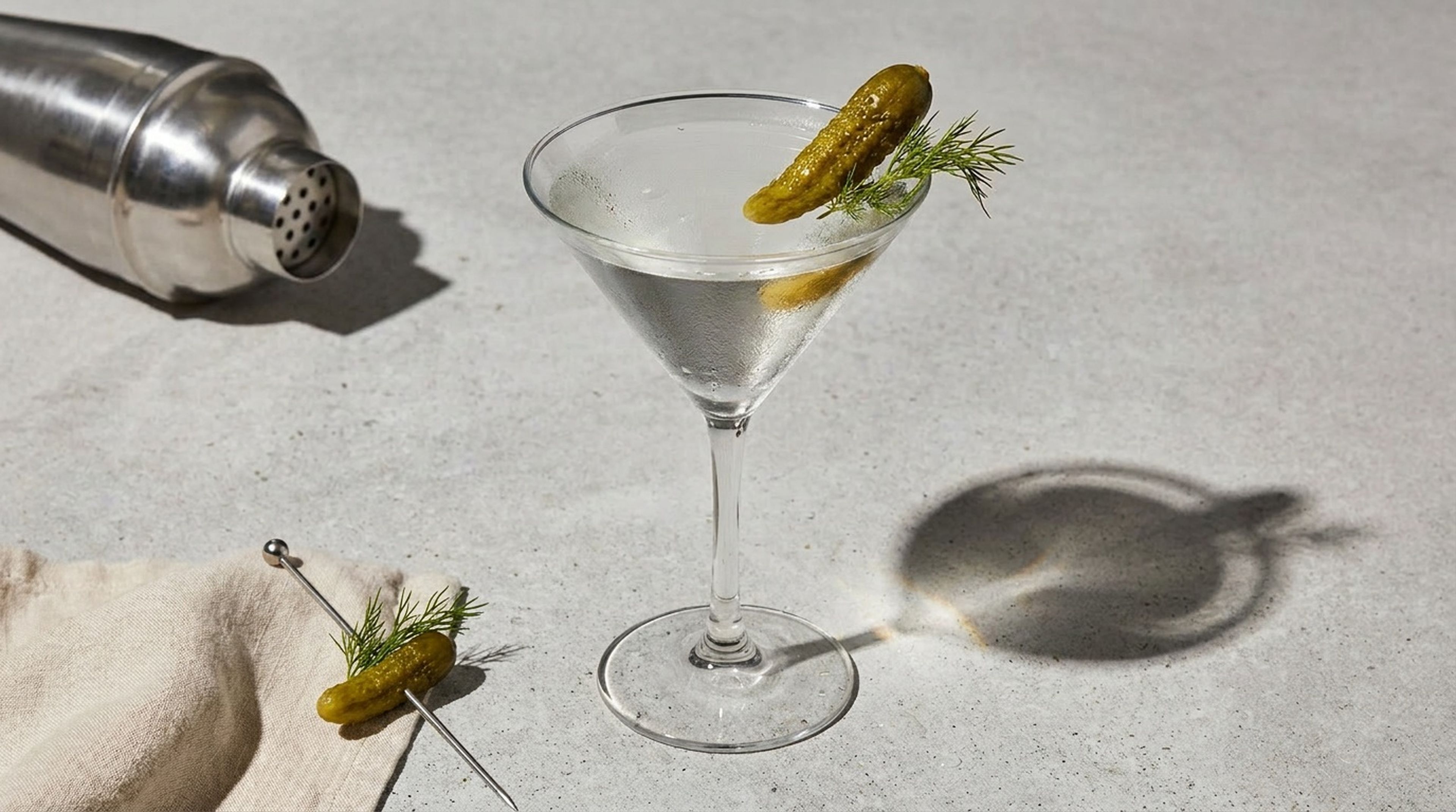 Der Pickletini: Warum Essiggurkenwasser deinen nächsten Martini rettet
