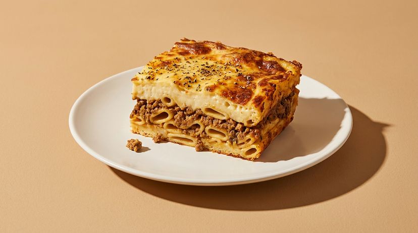 Griechischer Pastitsio: Der cremige Nudelauflauf mit Hackfleisch und Béchamel