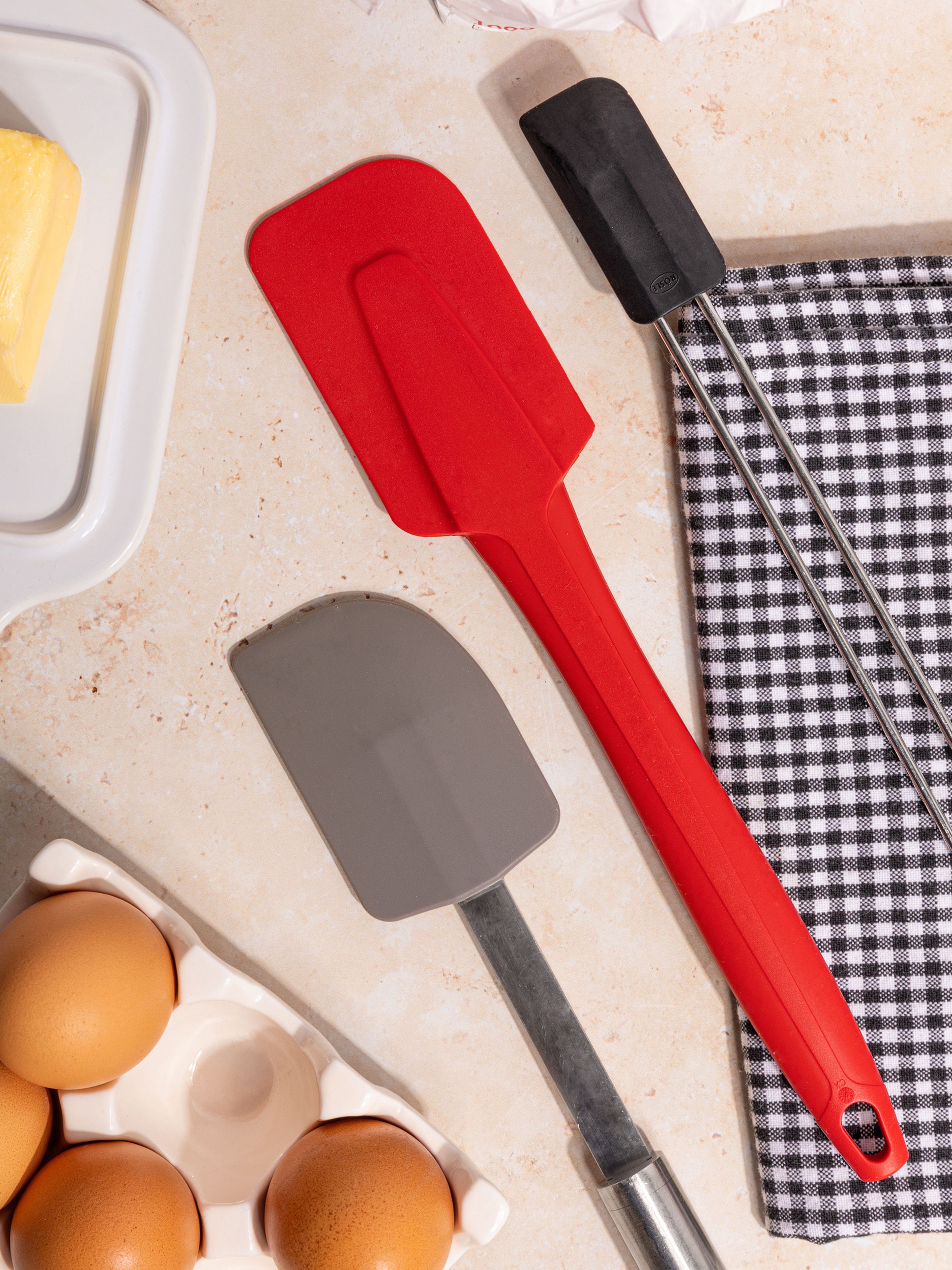 Core Kitchen Red Silicone Cooking Utensils Spatula Spoon Potato