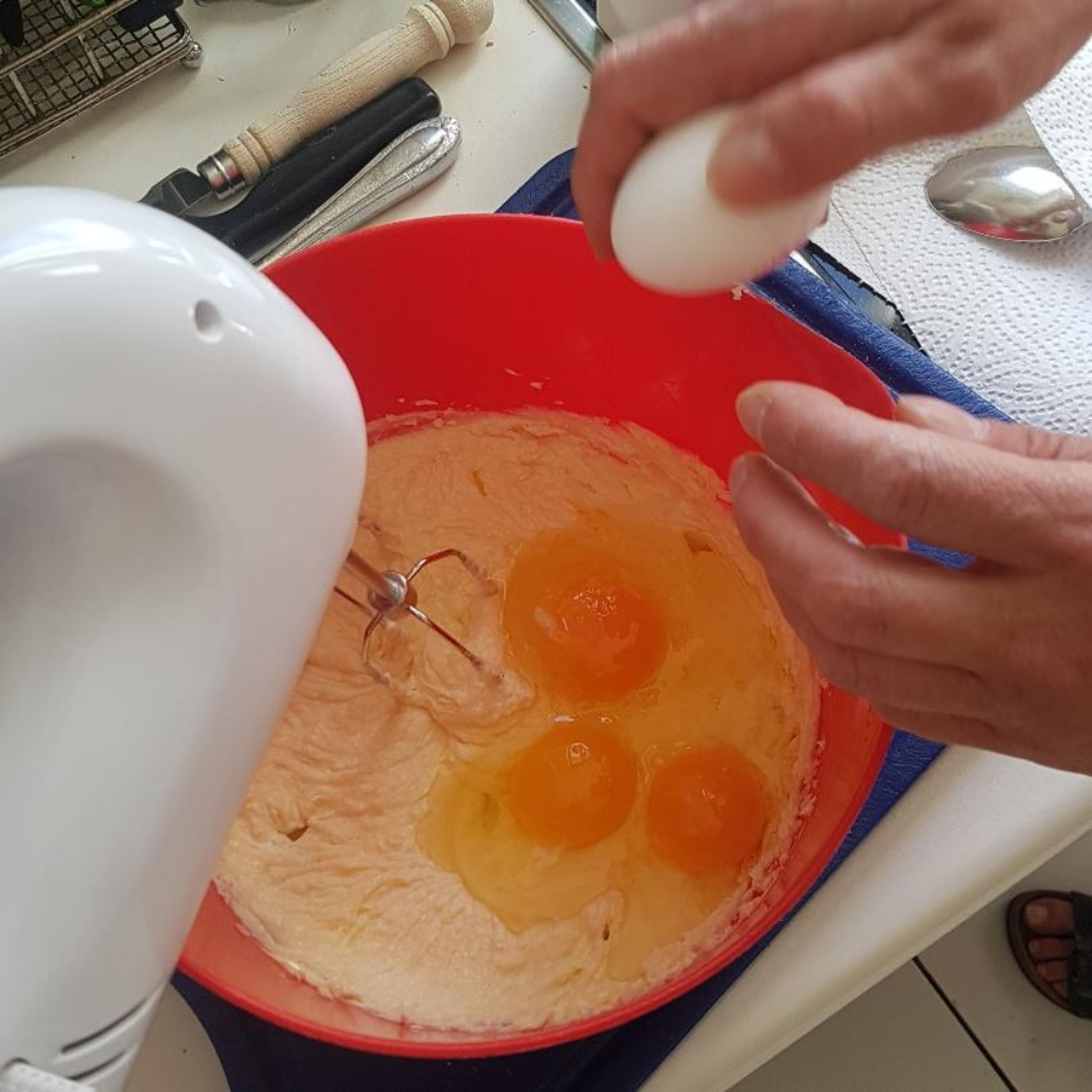 Add eggs.