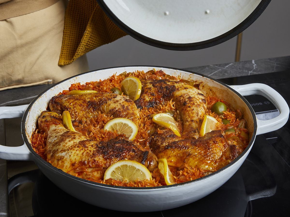 One-Pot mediterranes Hähnchen mit Reis | Rezept | Kitchen Stories