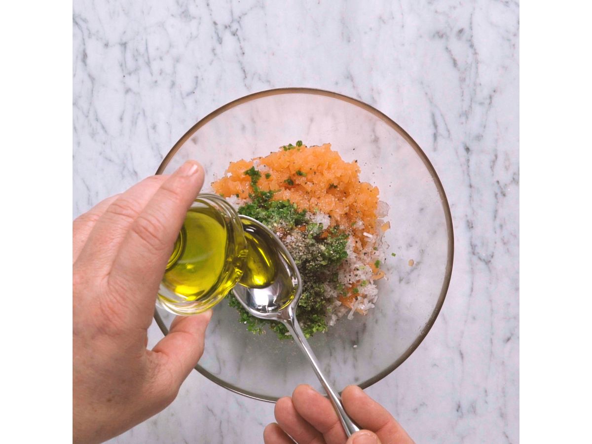 Beetroot carpaccio with salmon tartare and wasabi cream Recipe Kitchen Stories