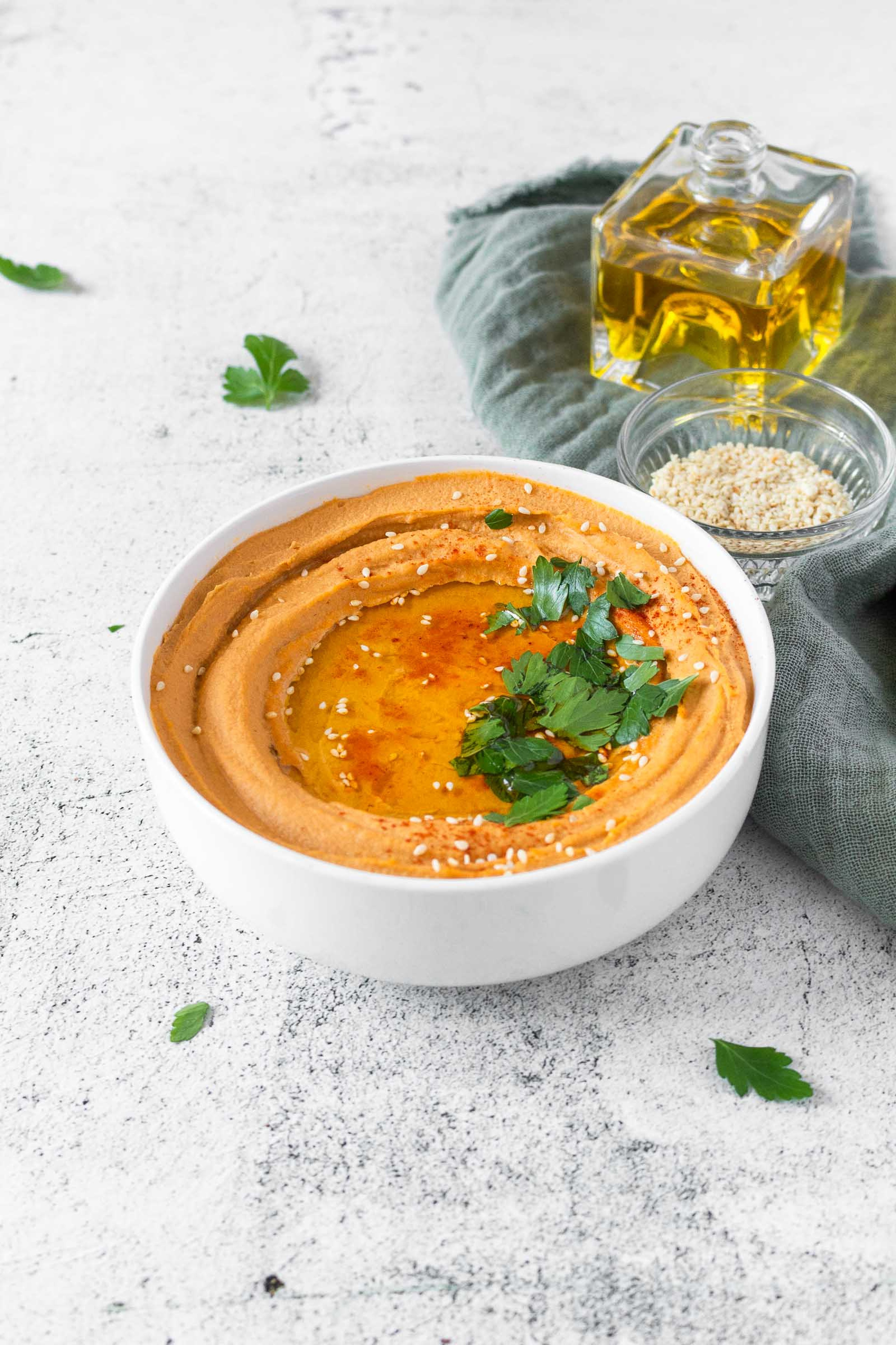 Creamy Harissa Hummus