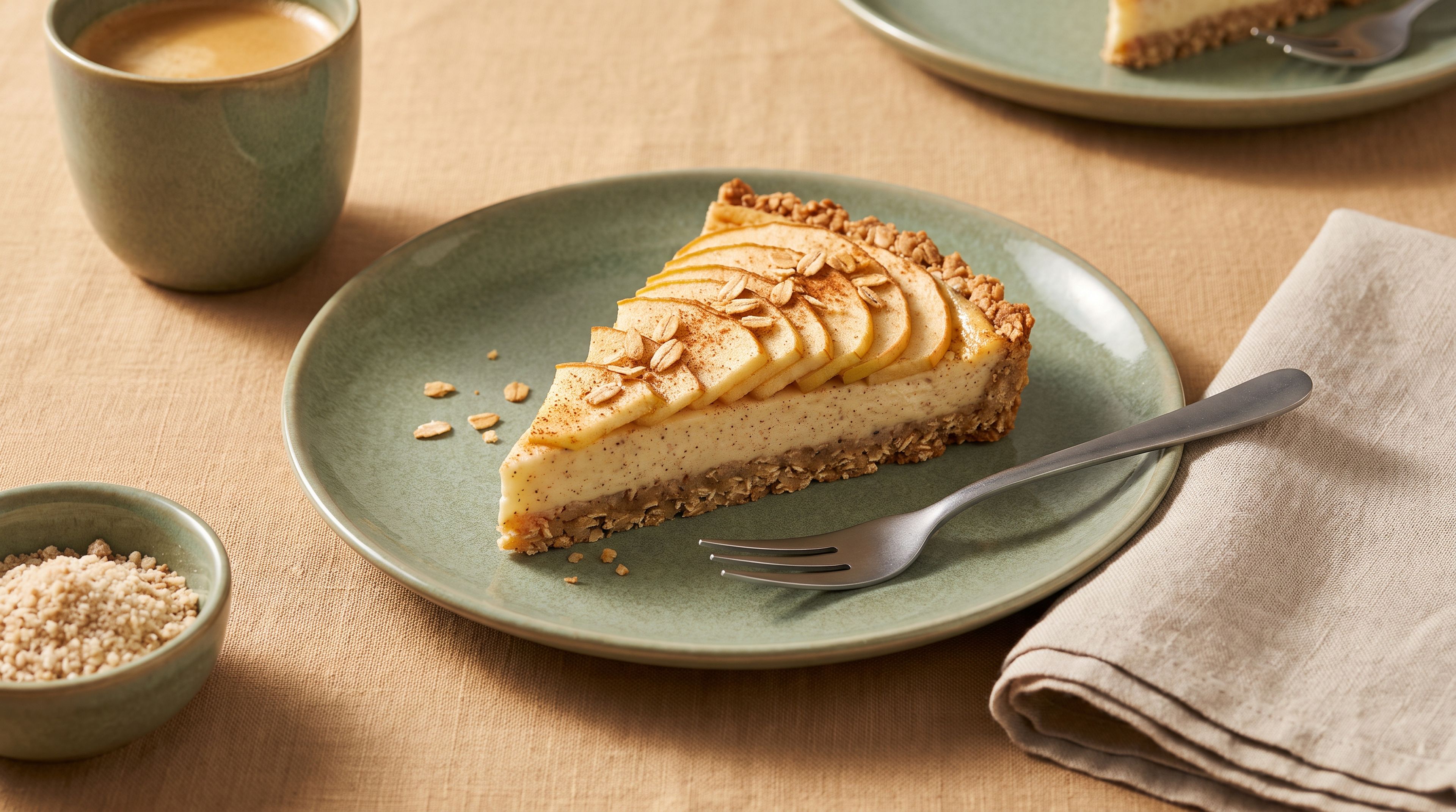 Süßer Start in den Tag: fruchtige Apfel-Tarte mit knusprigem Haferflockenboden