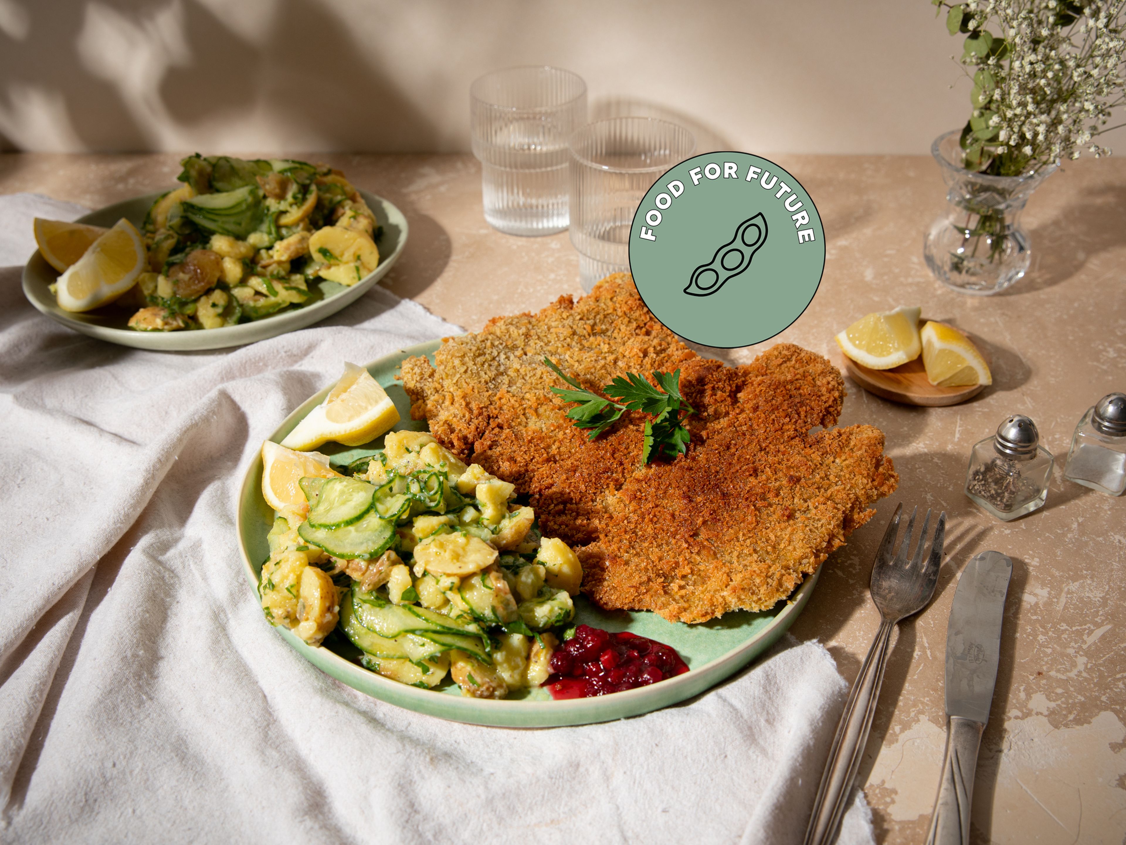 Hanna macht Seitanschnitzel mit Kartoffelsalat