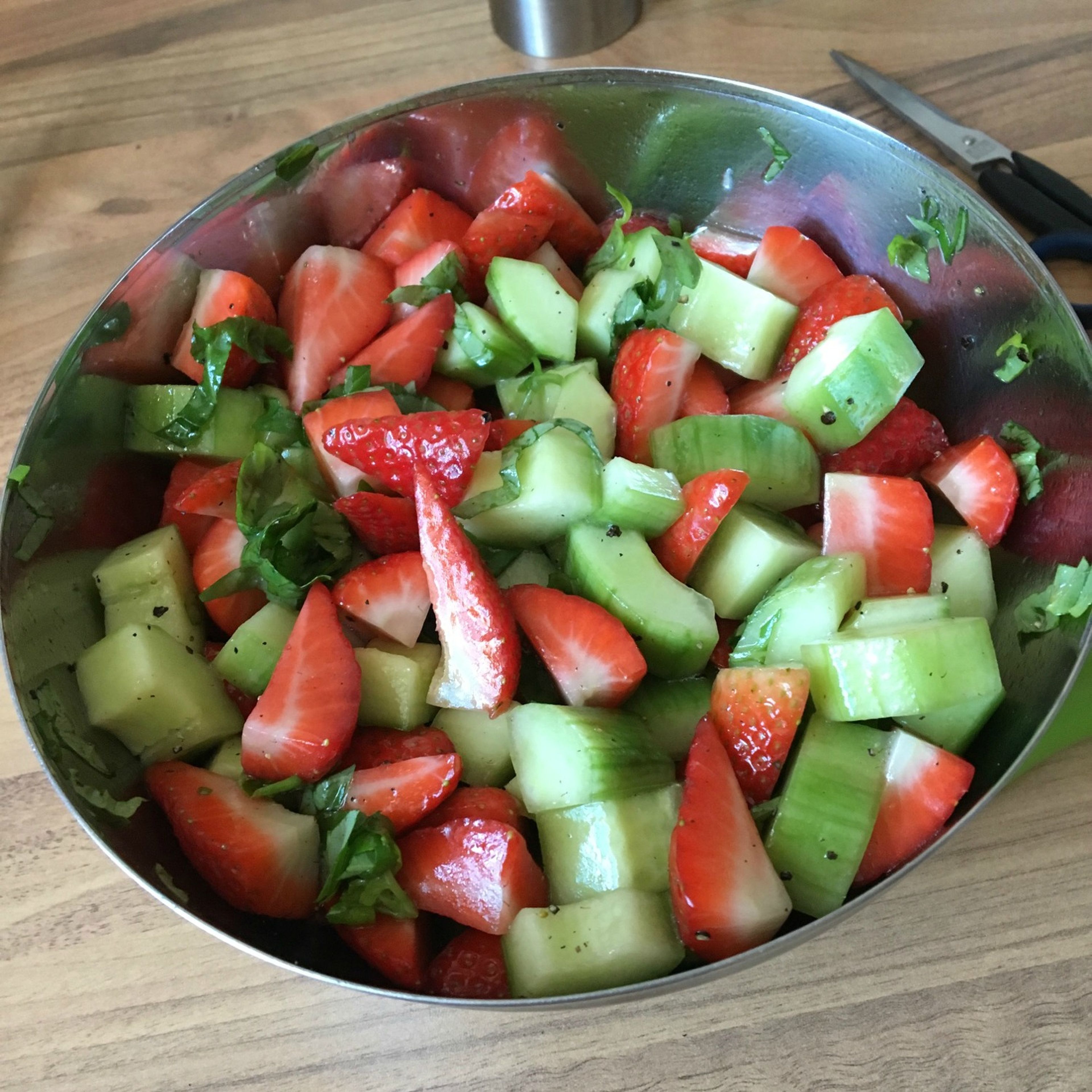 Strawberry and cucumber salad