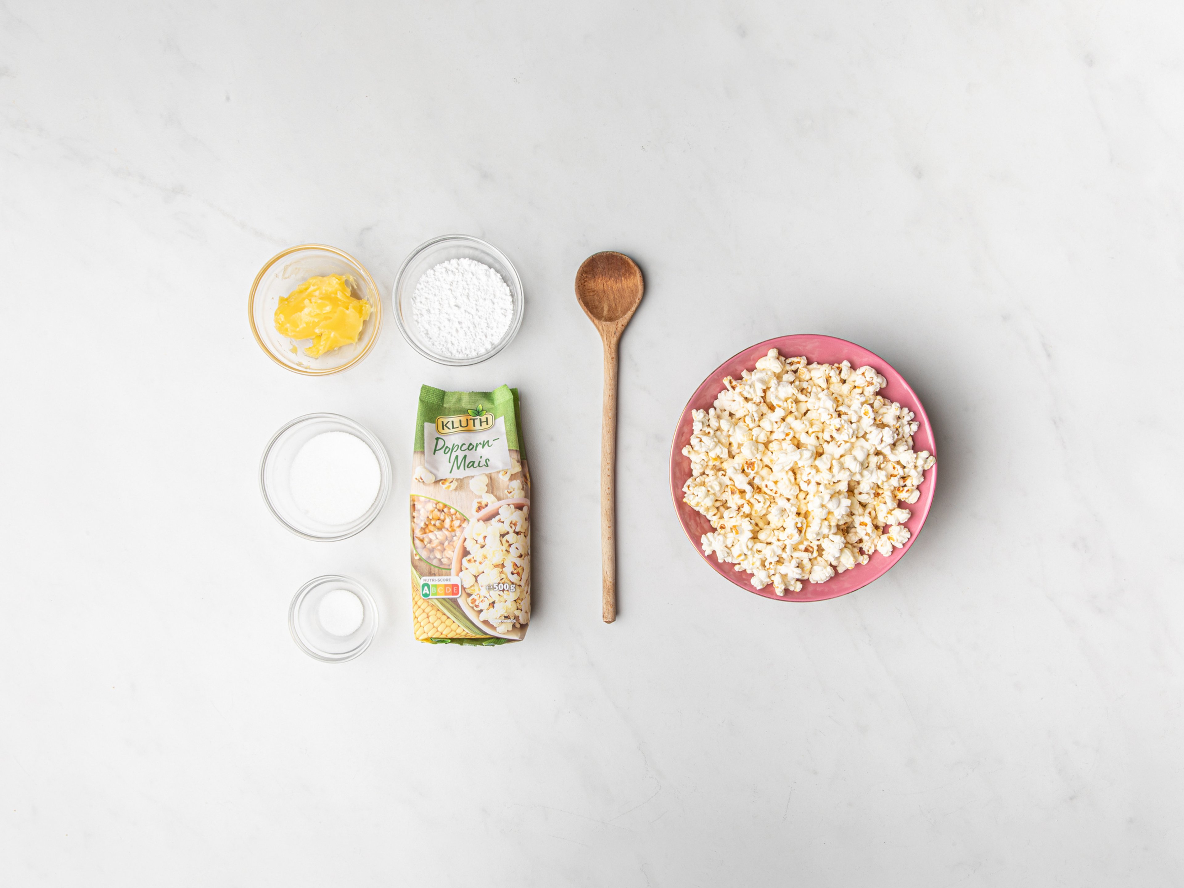 Homemade movie theater popcorn, sweet and salty