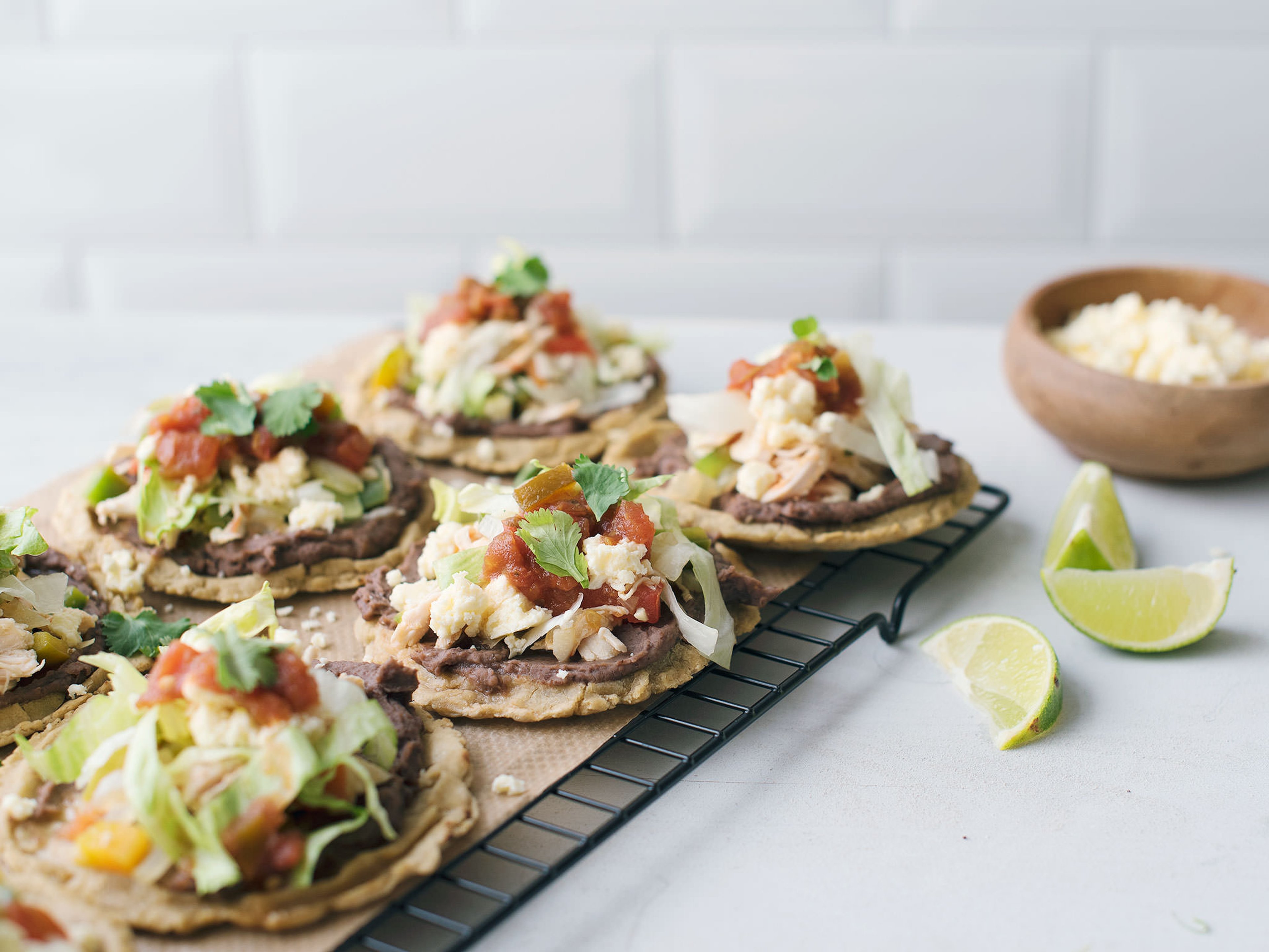 Mexican chicken sopes