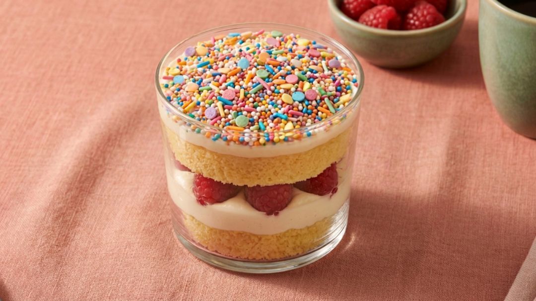 Bunte Dot Cakes: So schichtest du den fröhlichen Kuchentrend im Glas