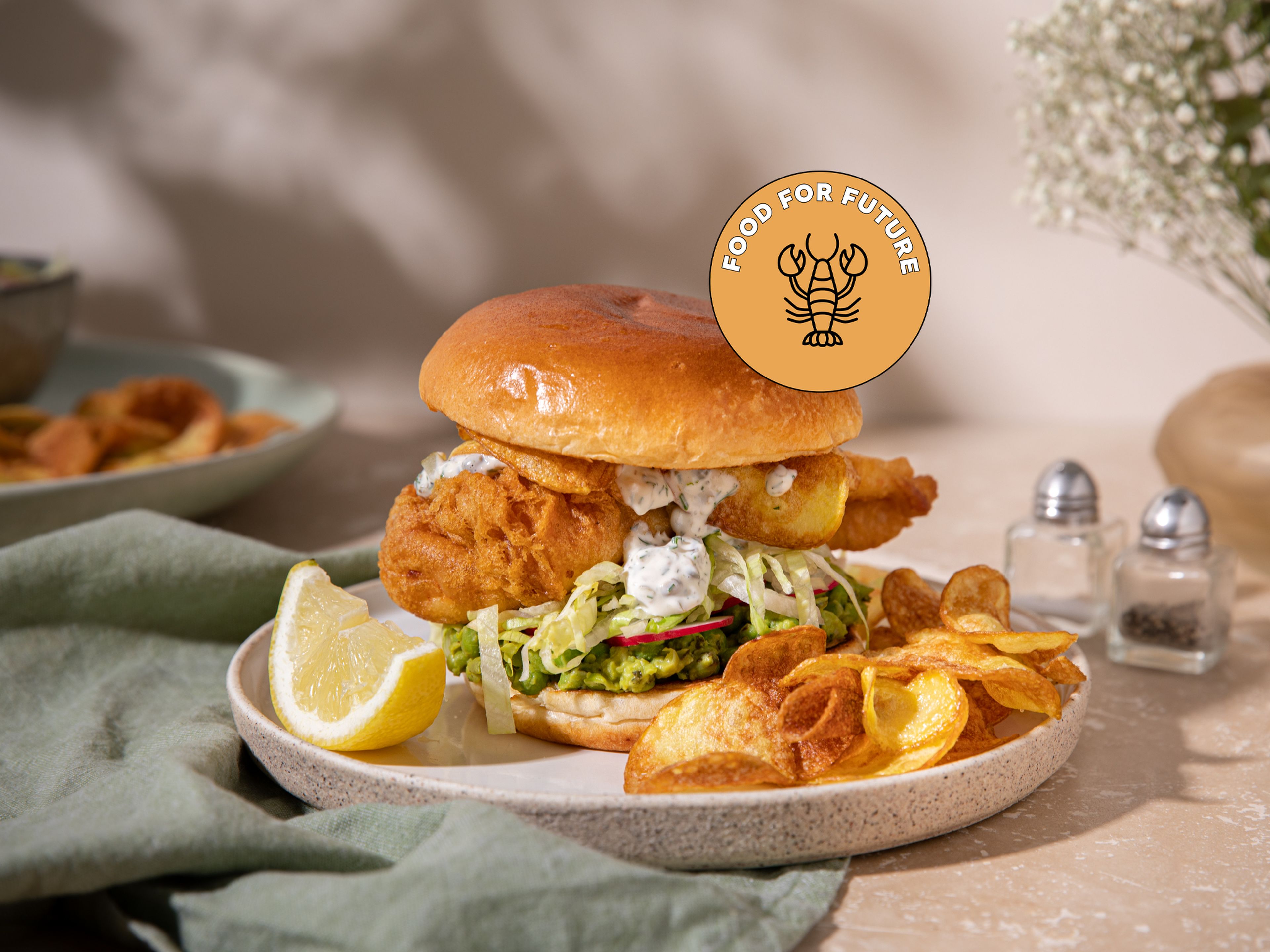 Make a fish and chips burger with Steven