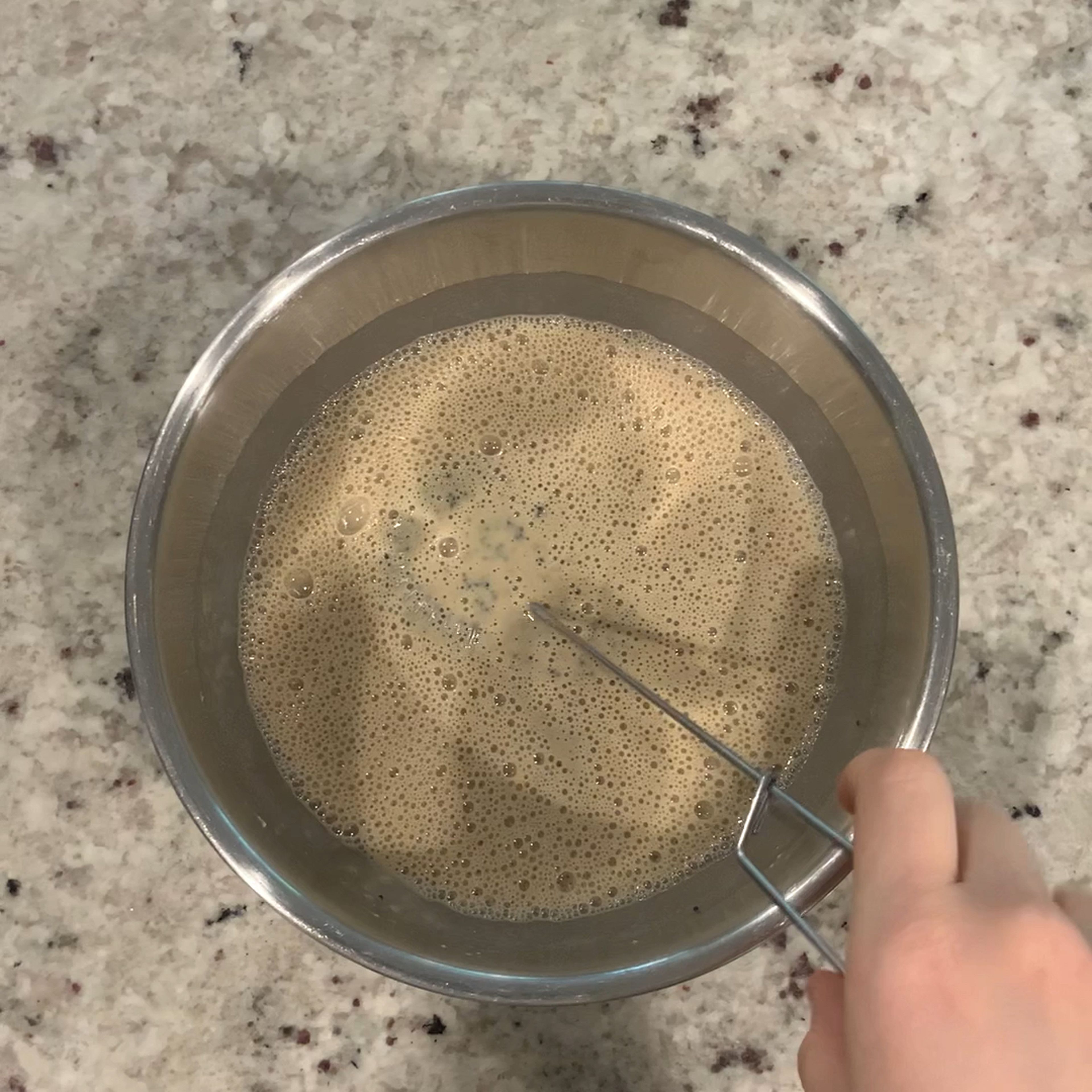 Add in the wet ingredients and whisk everything together to combine.