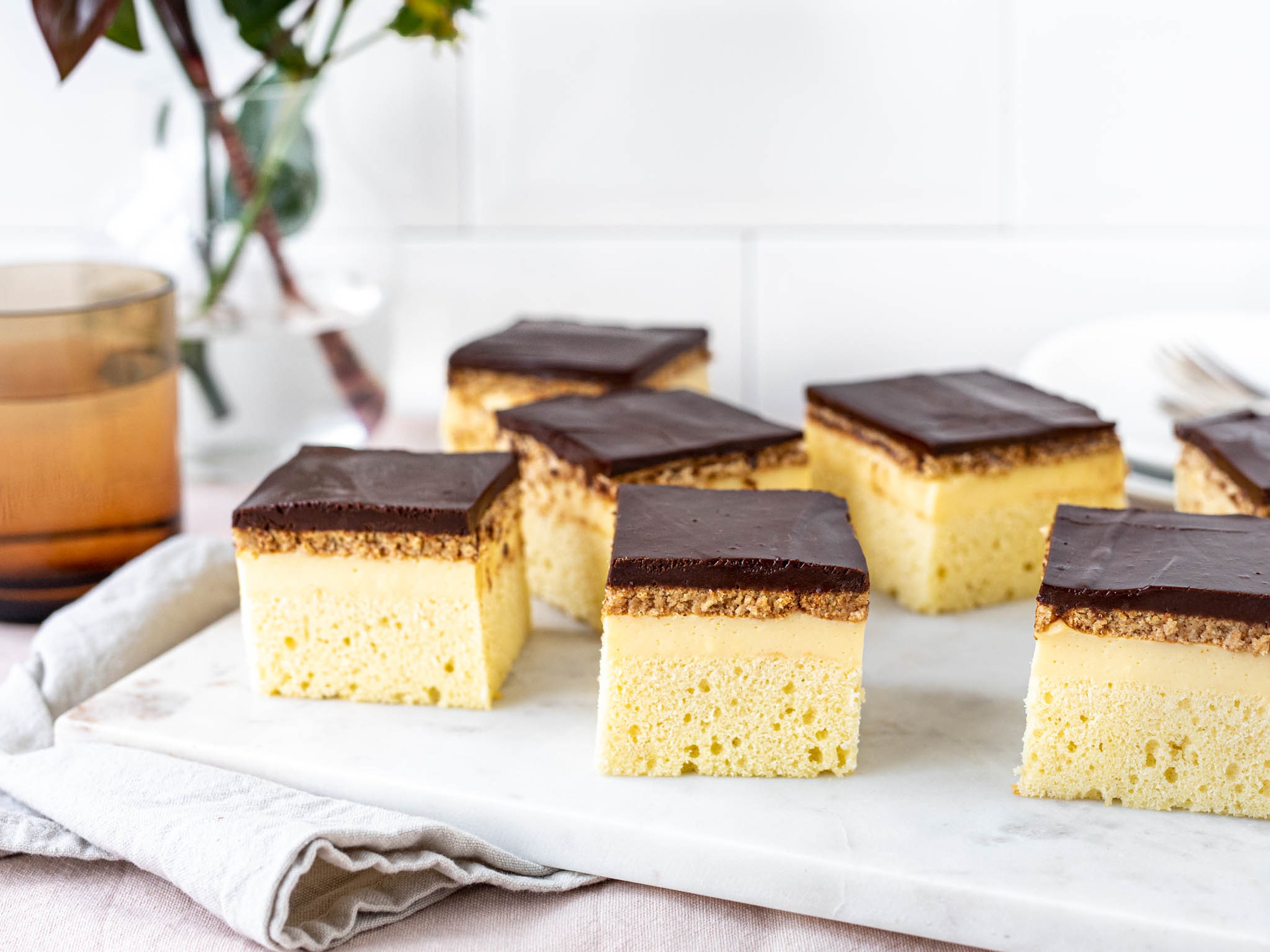 Classic German chocolate pudding sheet cake