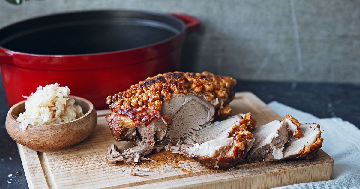 Bayrischer Krustenbraten Mit Dunkelbiersoße | Rezept | Kitchen Stories