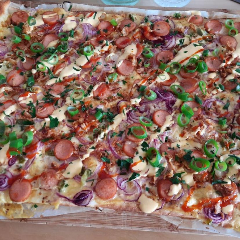 Flammkuchen Hot Dog