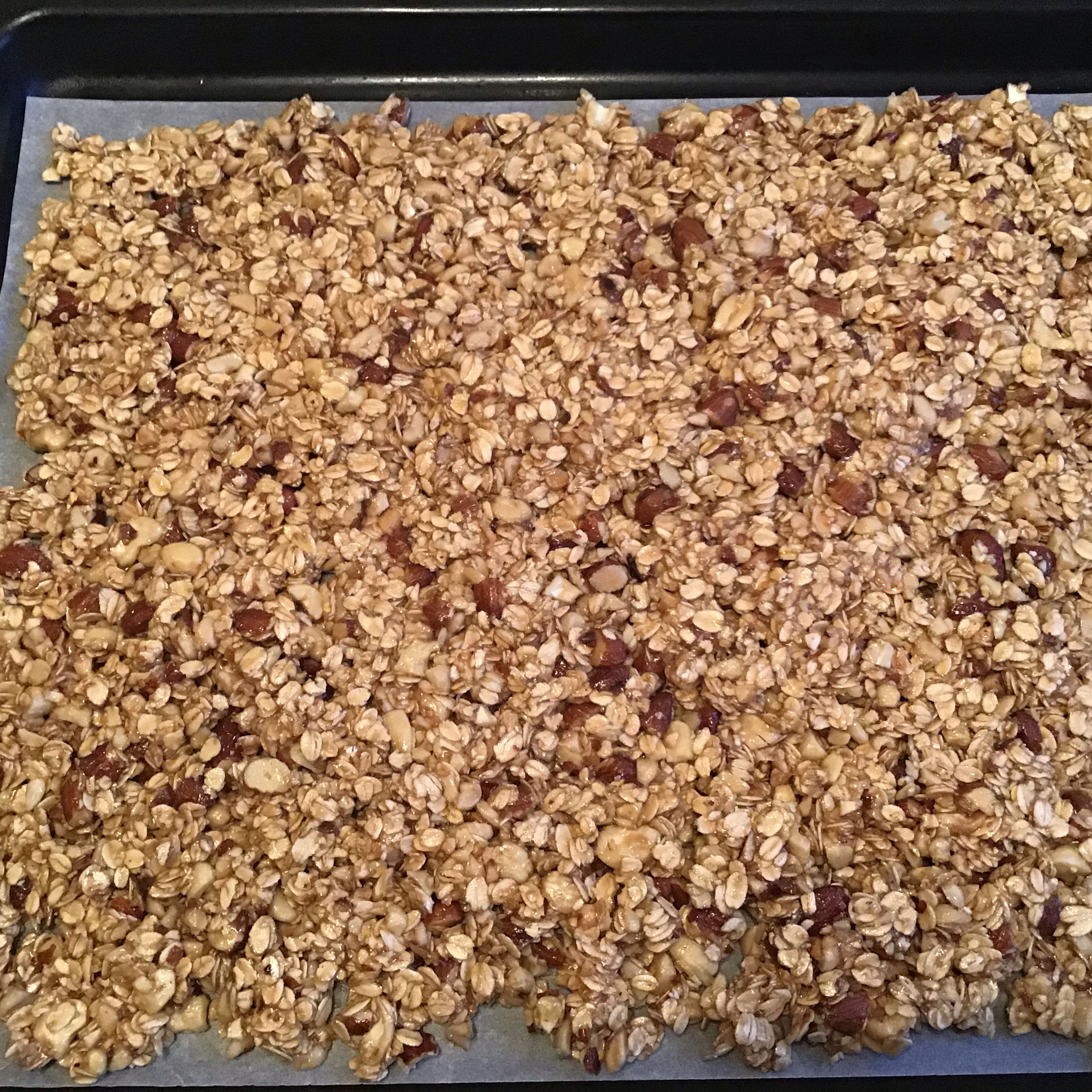 Pour the mixture on a baking sheet and level it