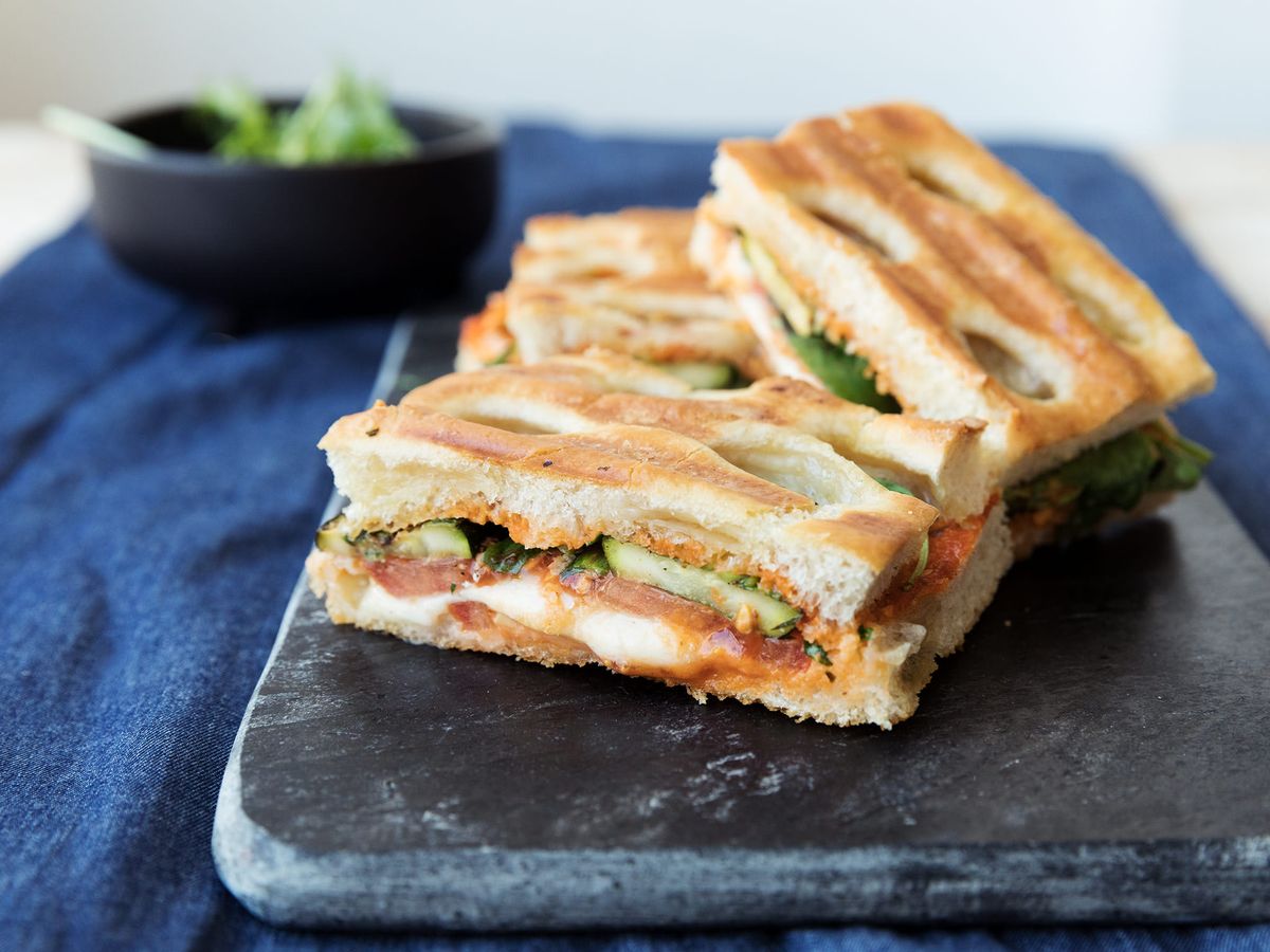 Grilled zucchini Caprese sandwich | Recipe | Kitchen Stories