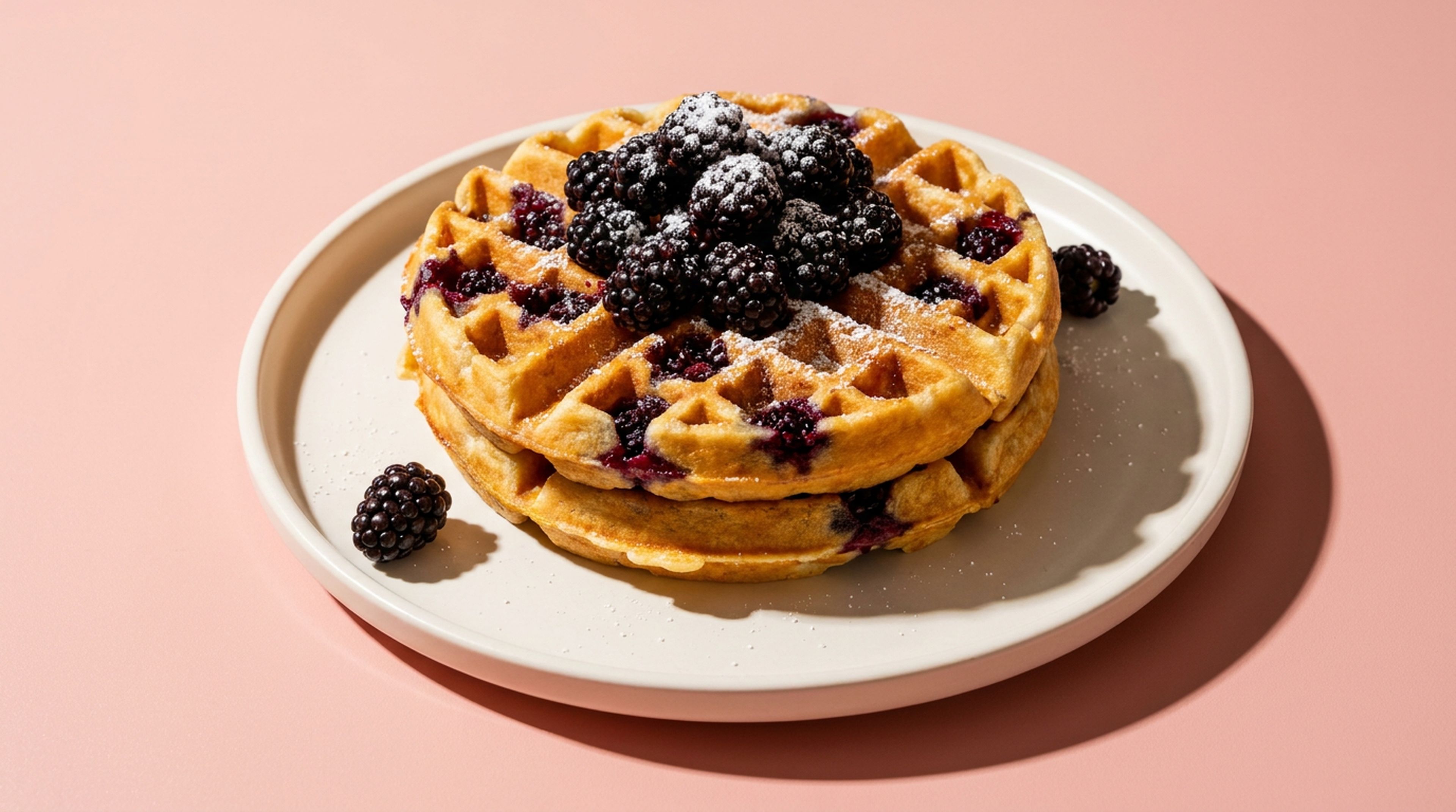 Saftige Brombeer-Waffeln für sonnige Nachmittage