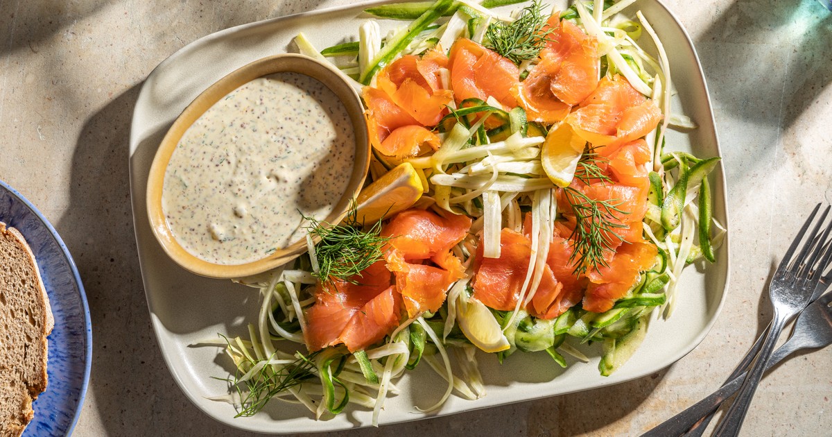Simple smoked salmon, cucumber, and fennel salad | Recipe | Kitchen Stories