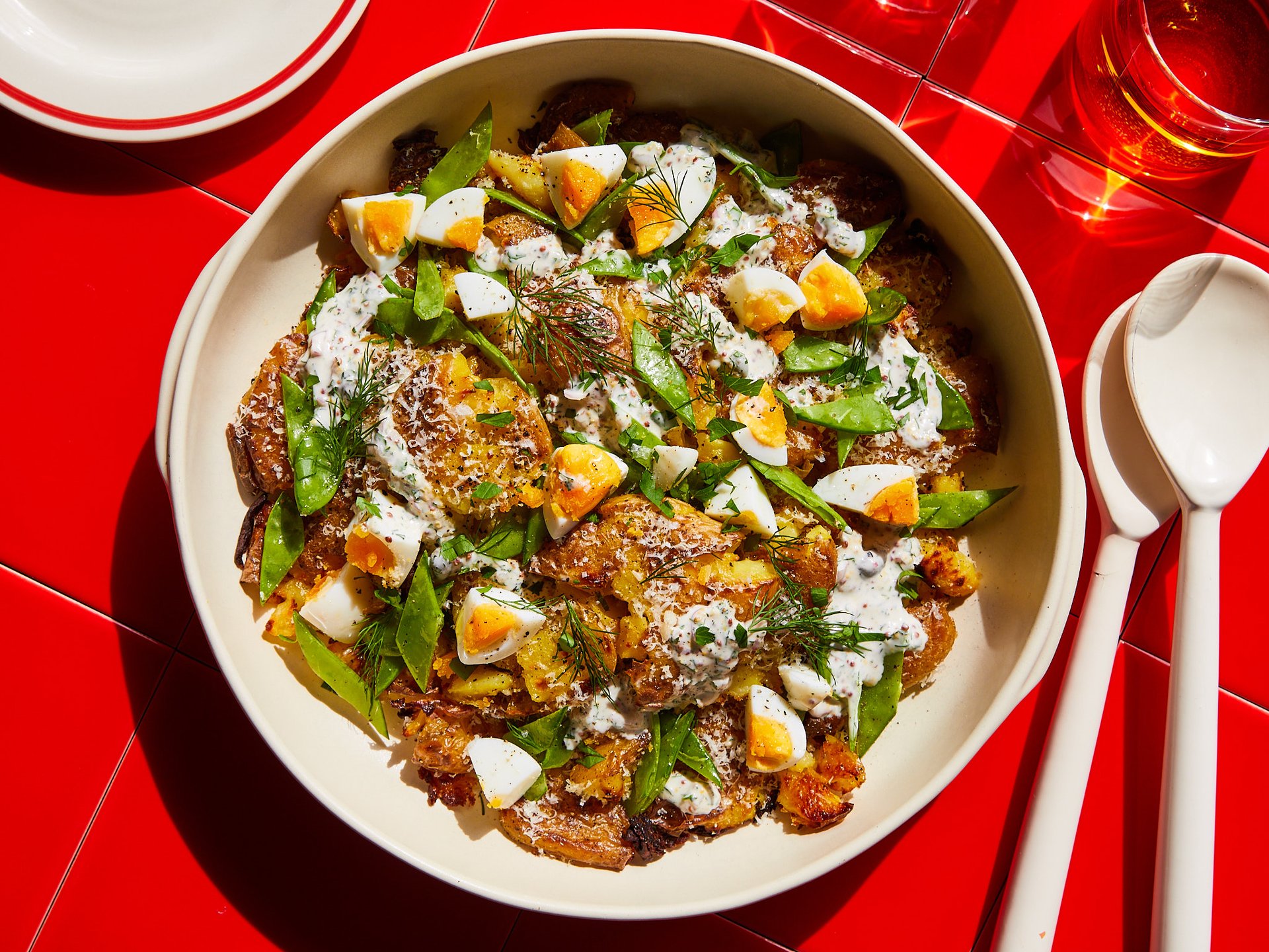 Super crispy smashed potato salad | Recipe | Kitchen Stories