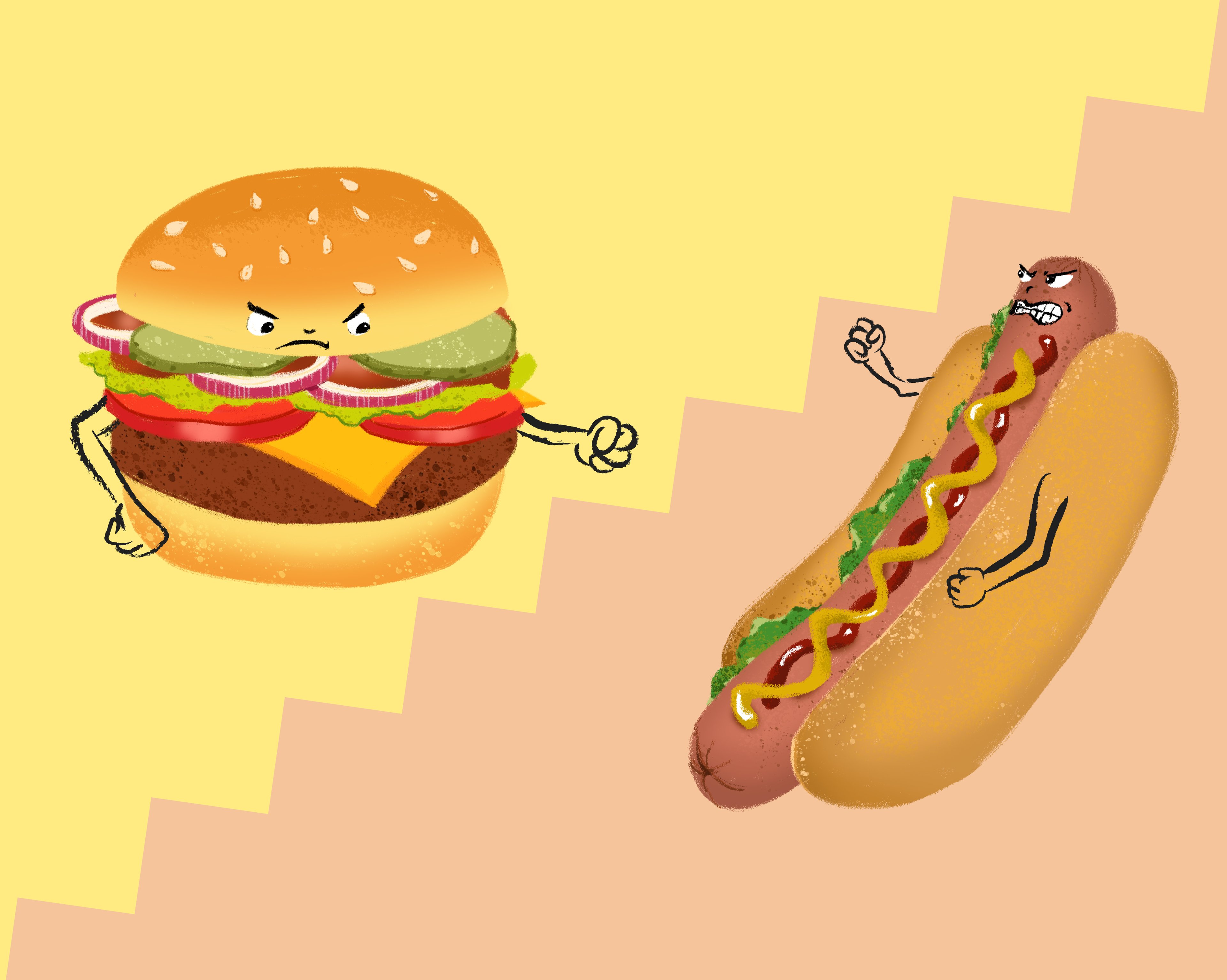 Which is Better? The Burger and the Hot Dog Battle It Out