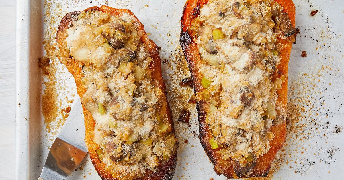 5-ingredient Stuffed Butternut Squash | Recipe | Kitchen Stories