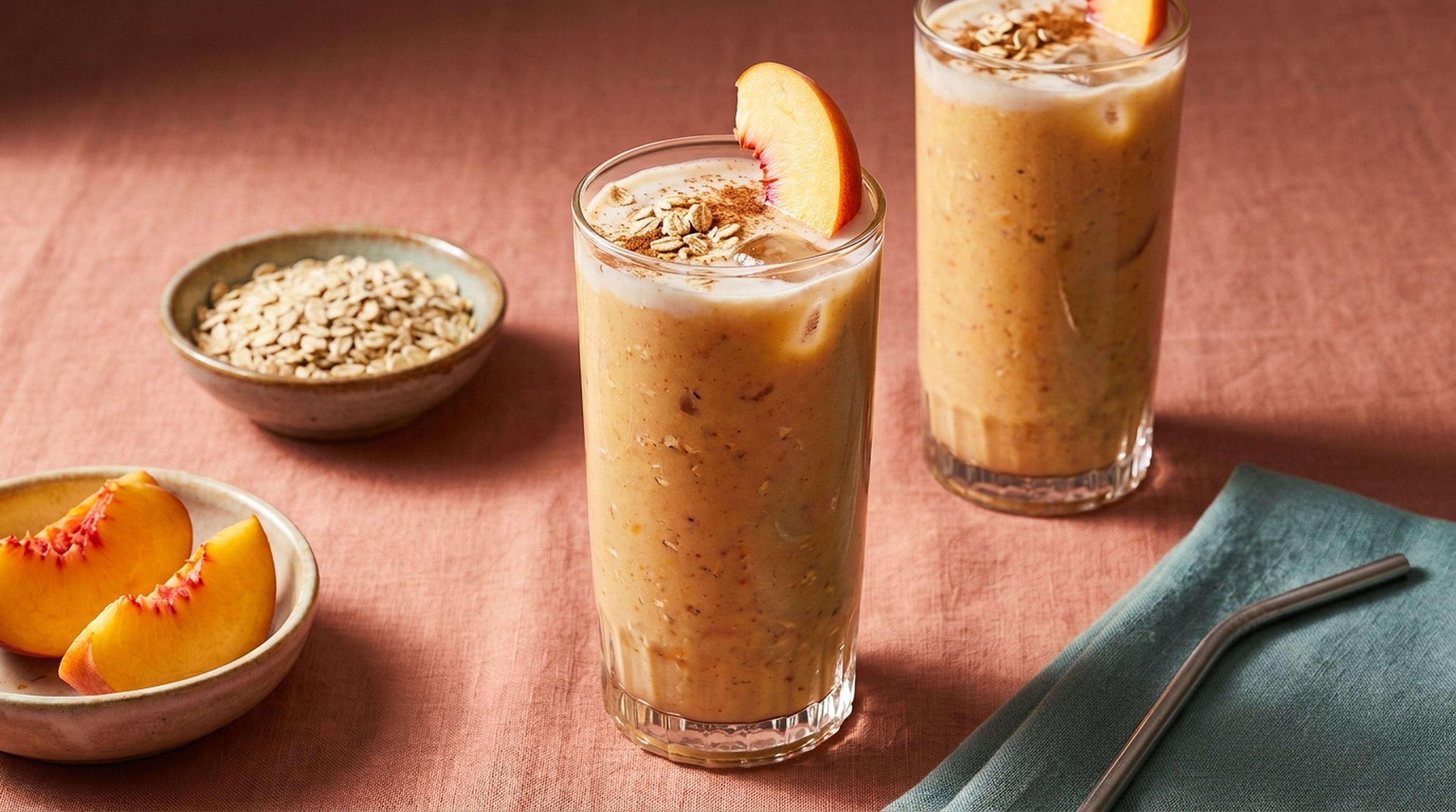 Die letzten Sommertage schmecken nach diesem Pfirsich-Kokos-Smoothie