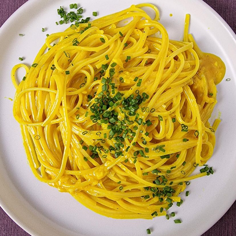 Silky turmeric pasta