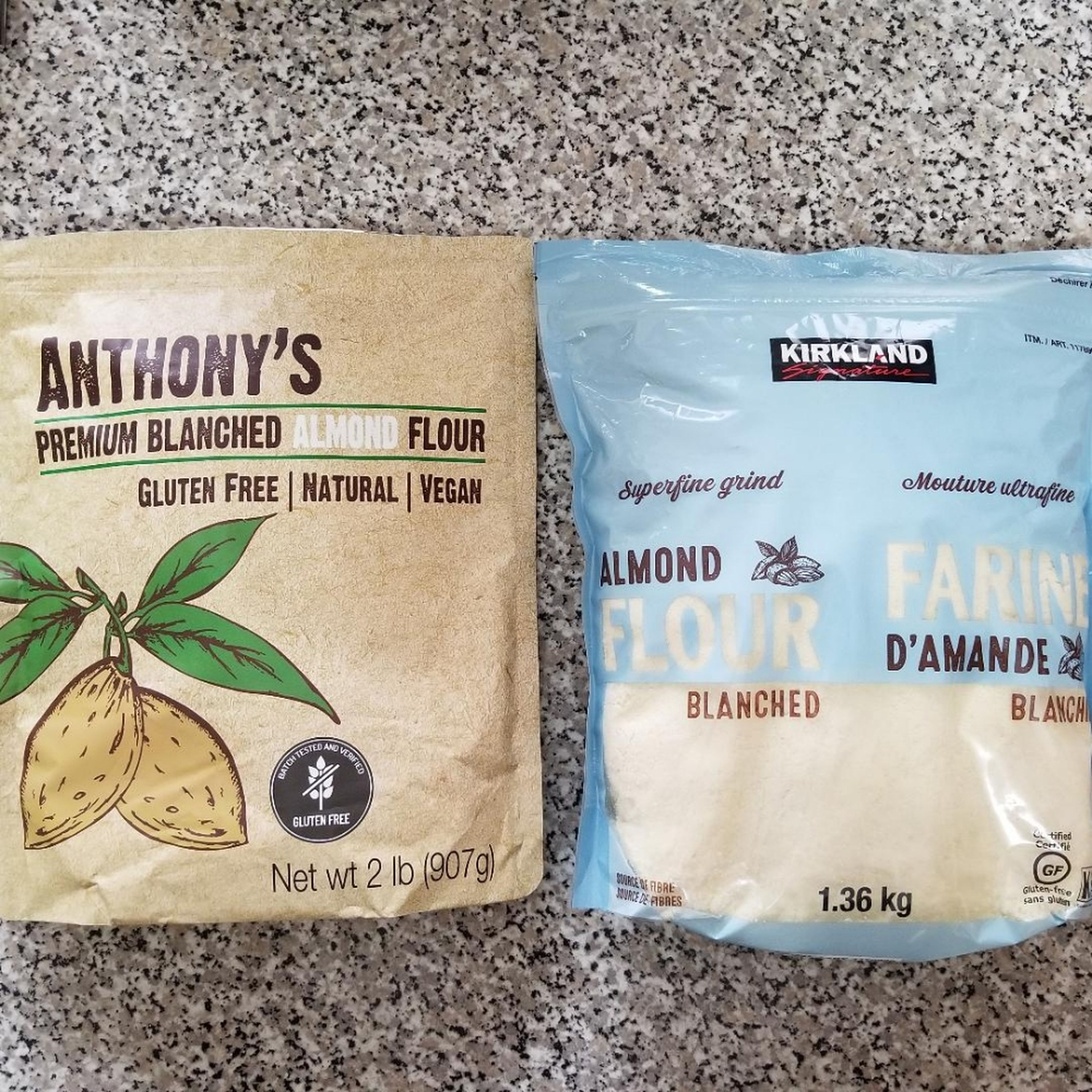 Add 200g almond flour to large mixing bowl. I generally use Anthony's brand (available at the Low Carb Grocery store) or the Kirkland brand from Costco.