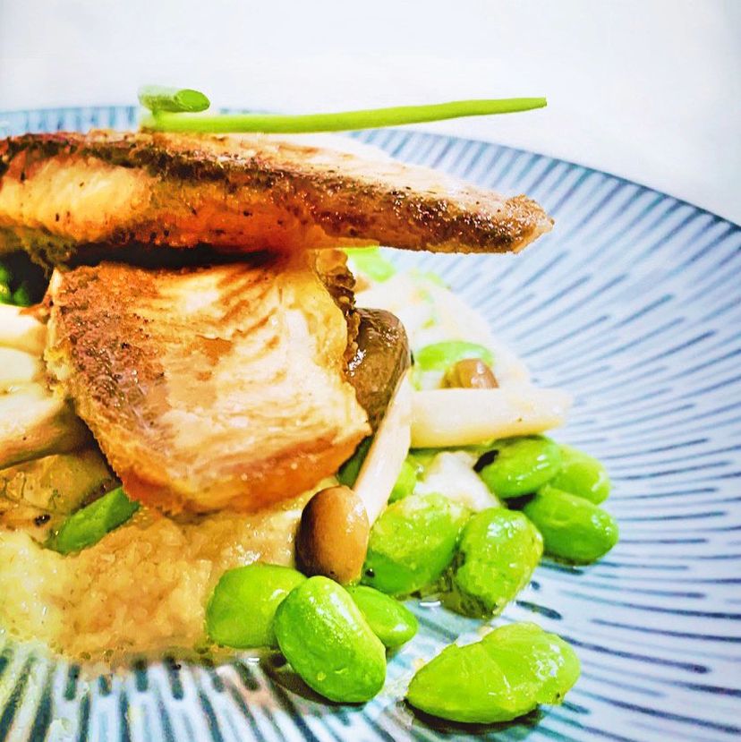 Cod with cauliflower fennel mash