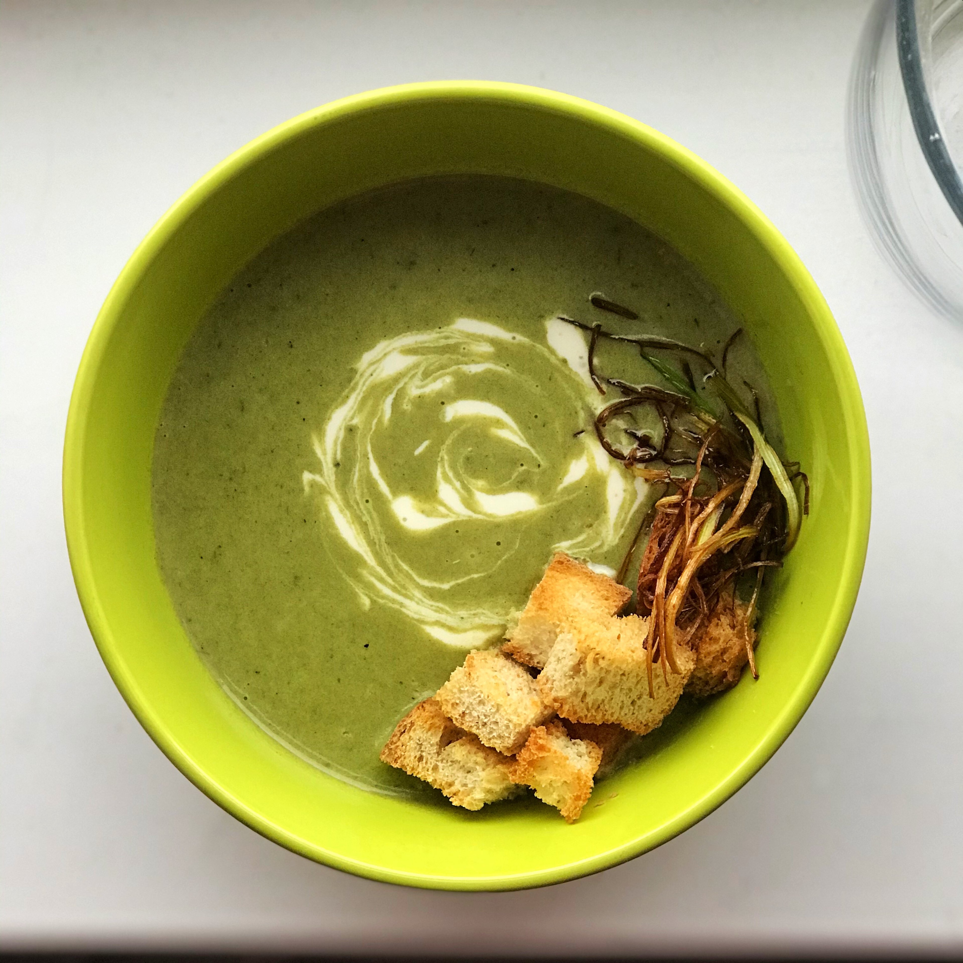 Leek cream soup